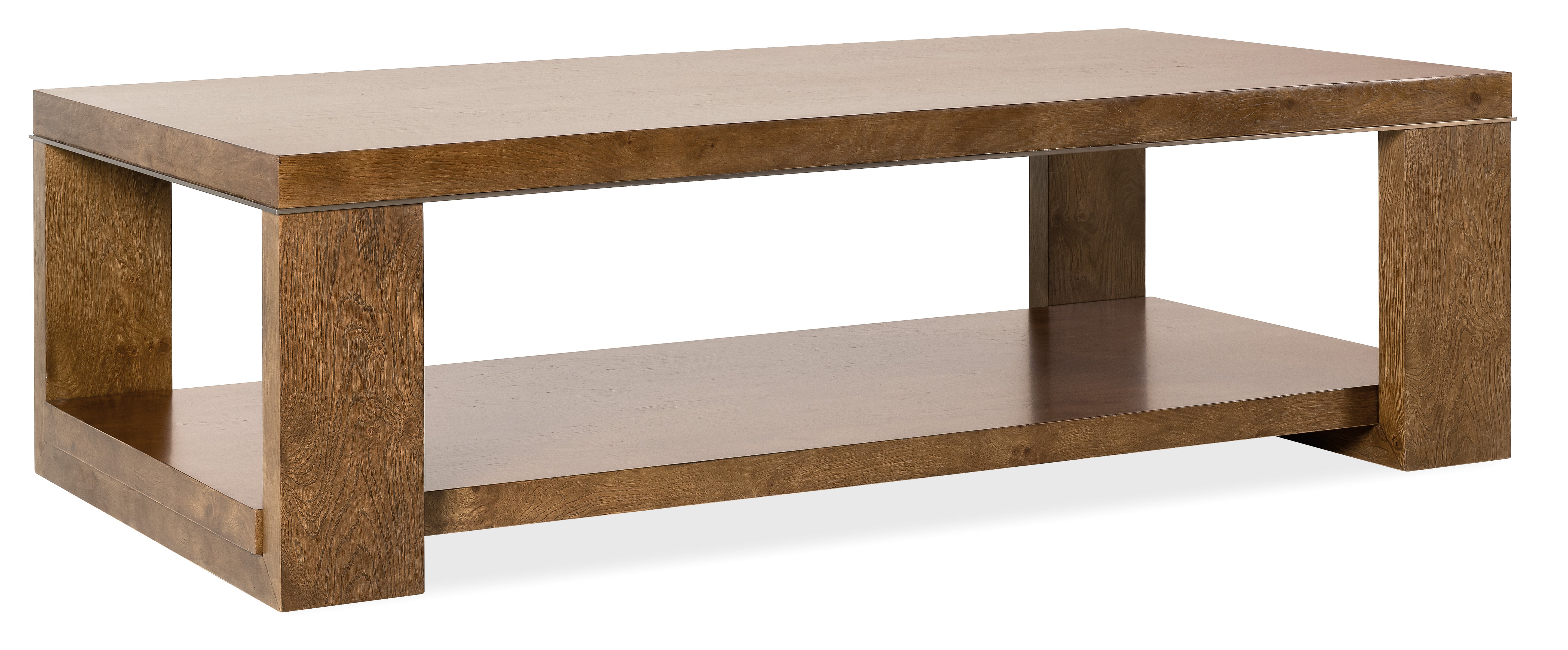 Hooker Furniture Melange Mulholland Rectangle Cocktail Table in Medium Wood