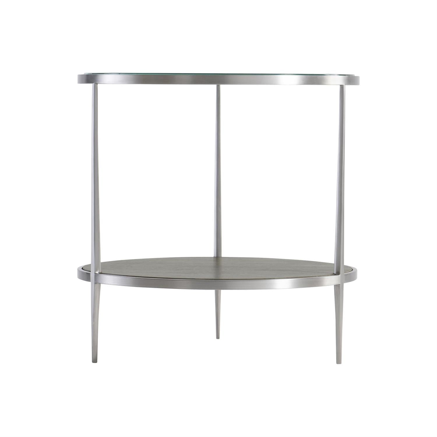 Bernhardt Furniture Cornelia Round Side Table in Nebbia