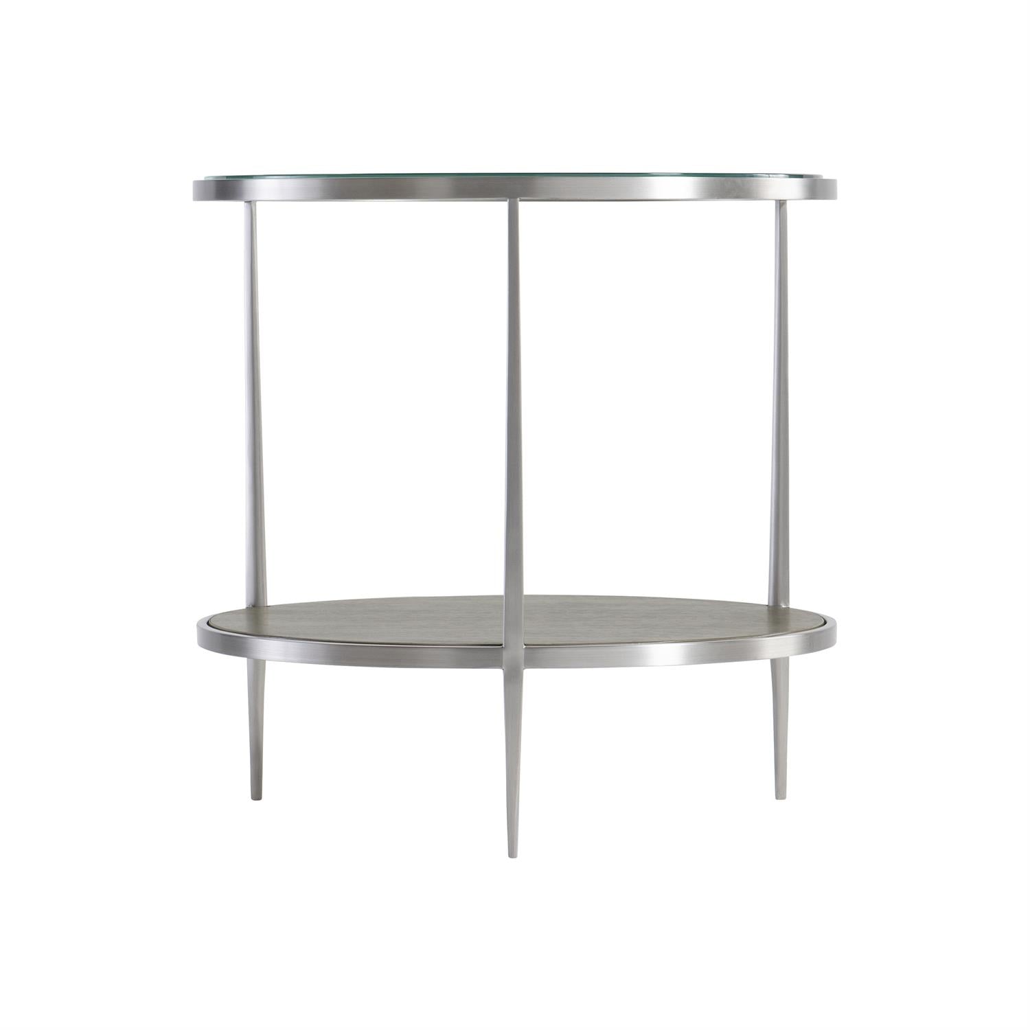 Bernhardt Furniture Cornelia Round Side Table in Nebbia