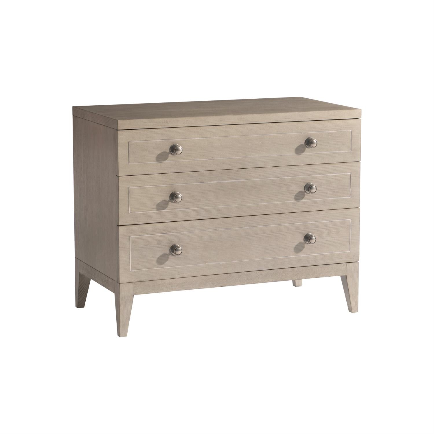 Bernhardt Furniture Cornelia Three Drawer Nightstand in Nebbia