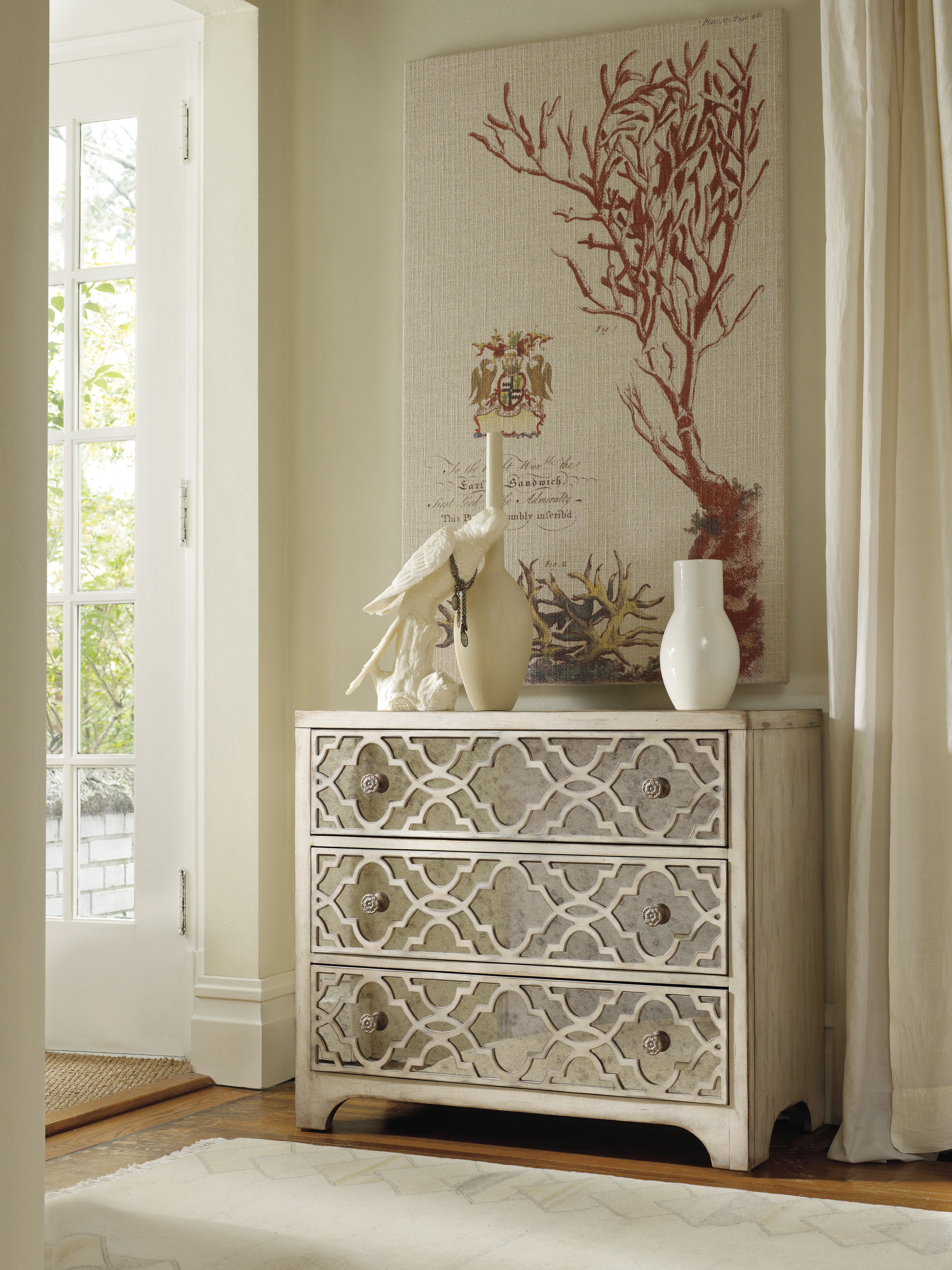 Hooker Furniture Sanctuary Fretwork Chest-Pearl Essence in Beige