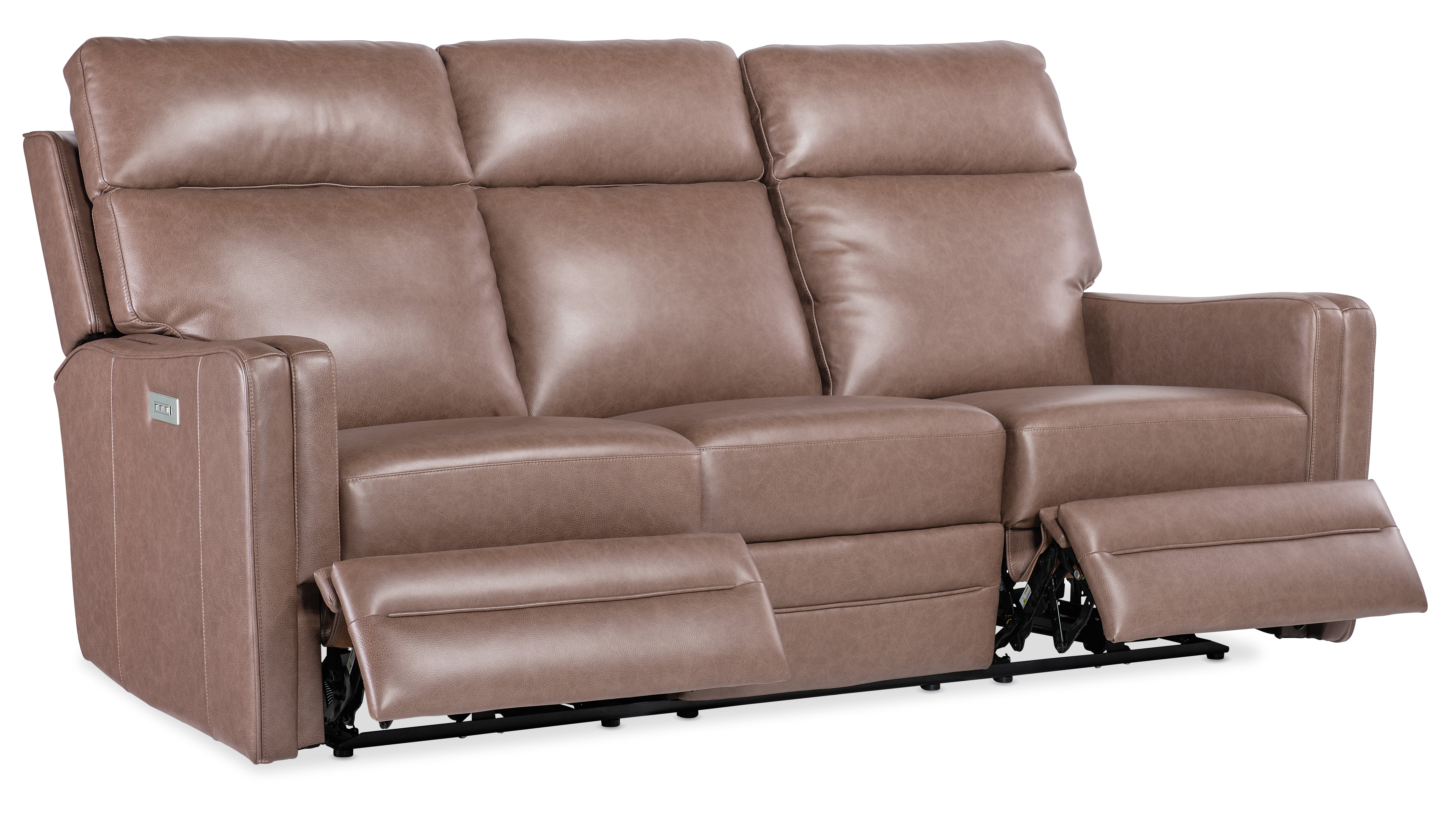 Hooker Furniture Twain Zero Gravity Power Sofa w/Power Headrest and Lumbar in Brown