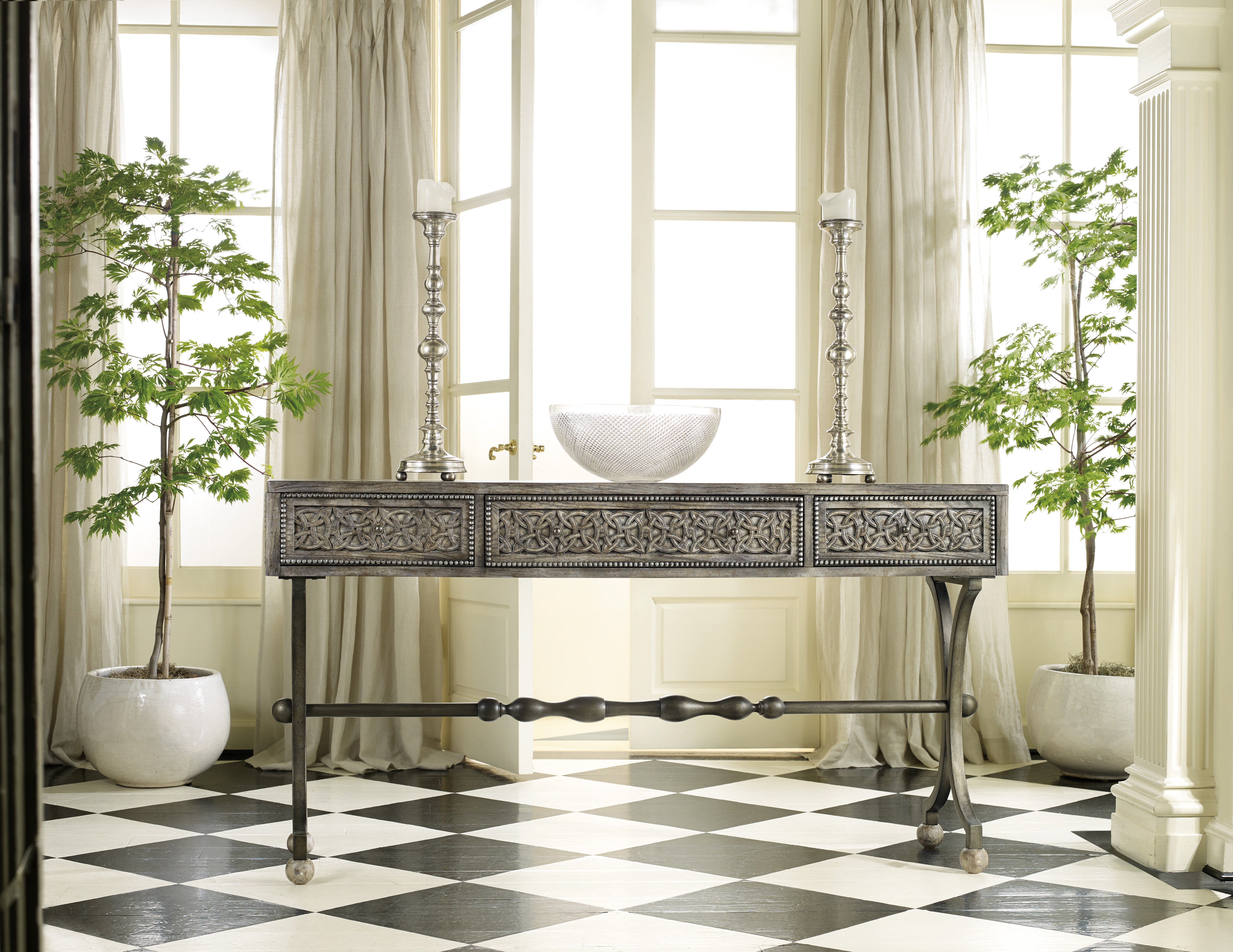 Hooker Furniture Ravenna Console in Gray