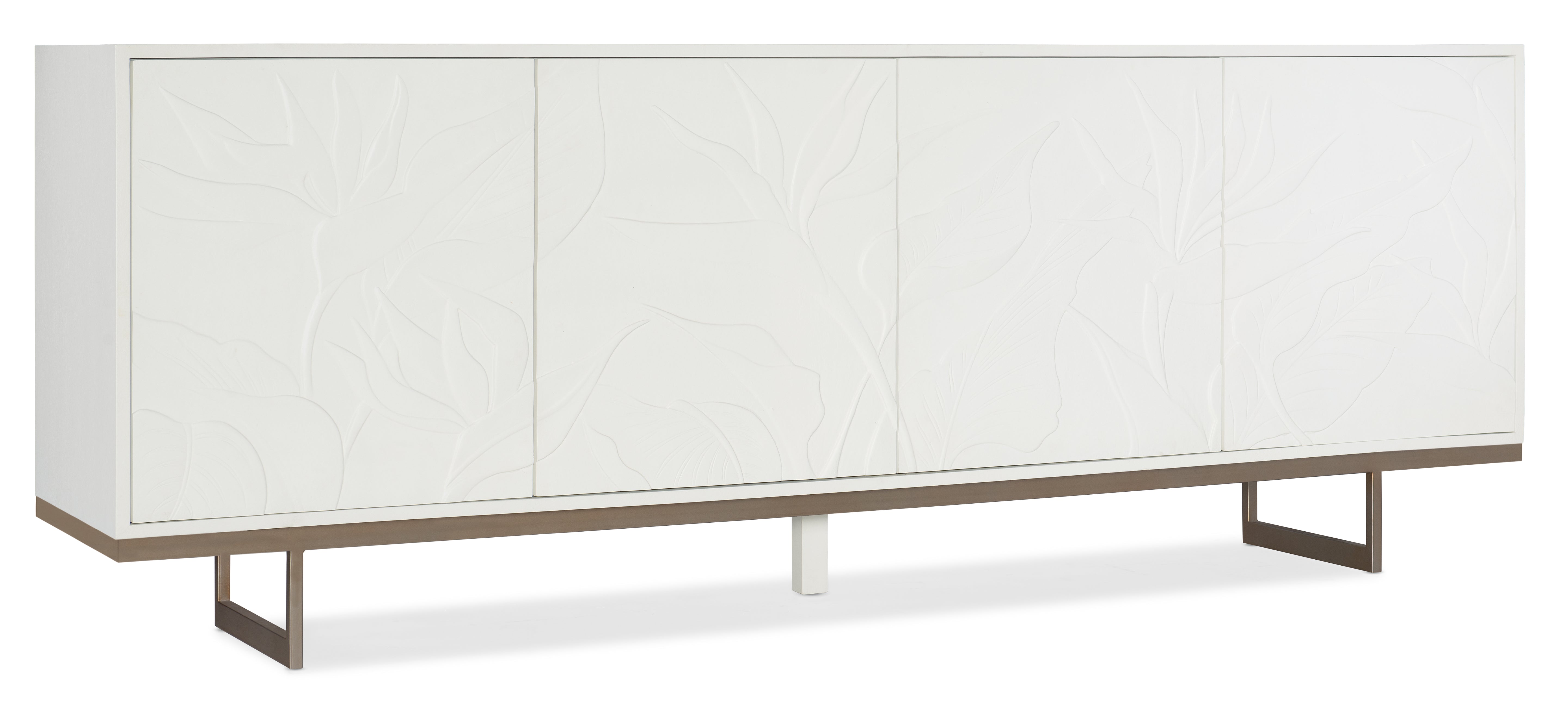 Hooker Furniture Melange Passerine Four Door Credenza in White