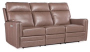 Hooker Furniture Twain Zero Gravity Power Sofa w/Power Headrest and Lumbar in Brown
