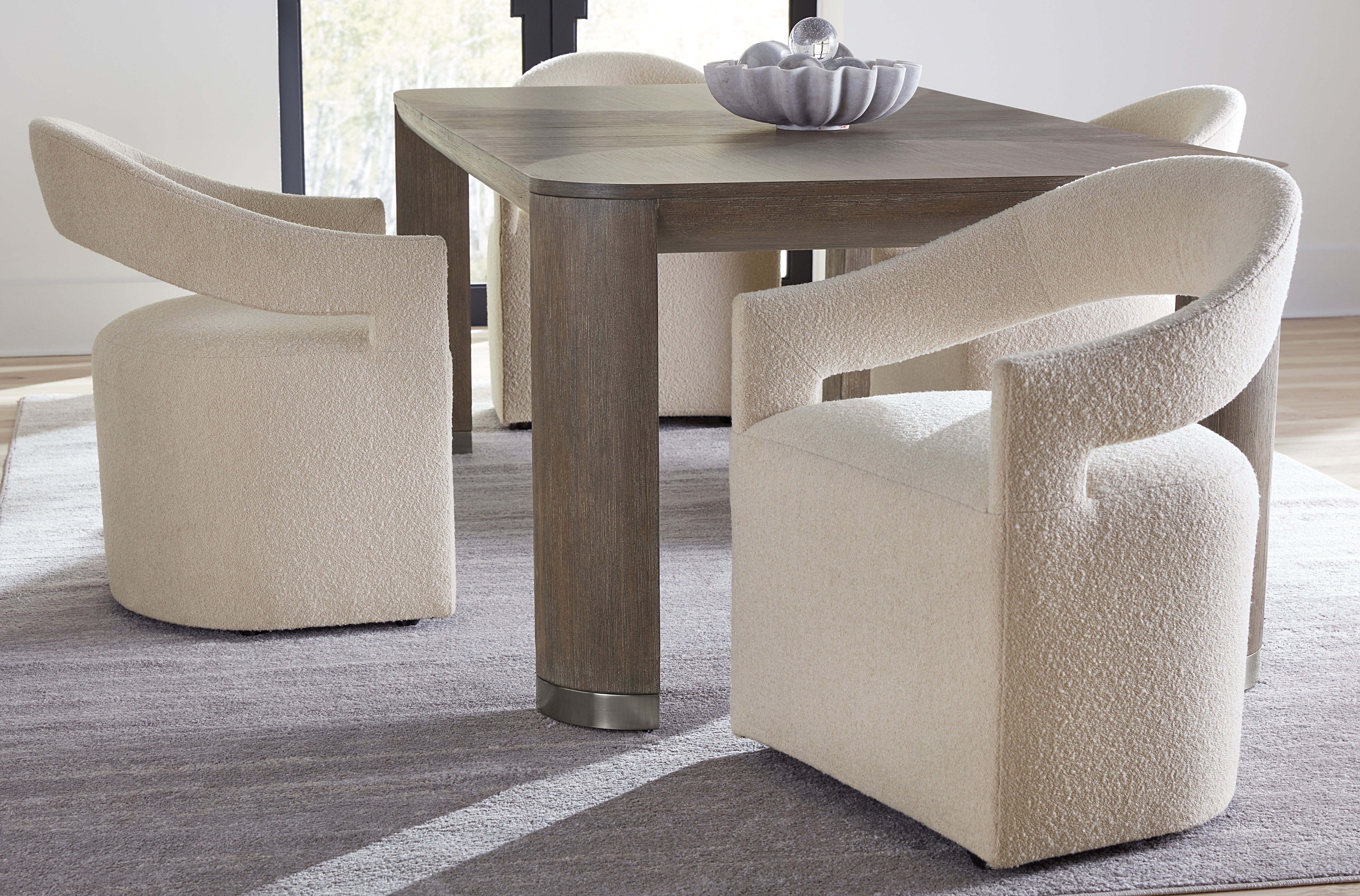 Hooker Furniture Modern Mood Leg Dining Table with 1-24in Leaf