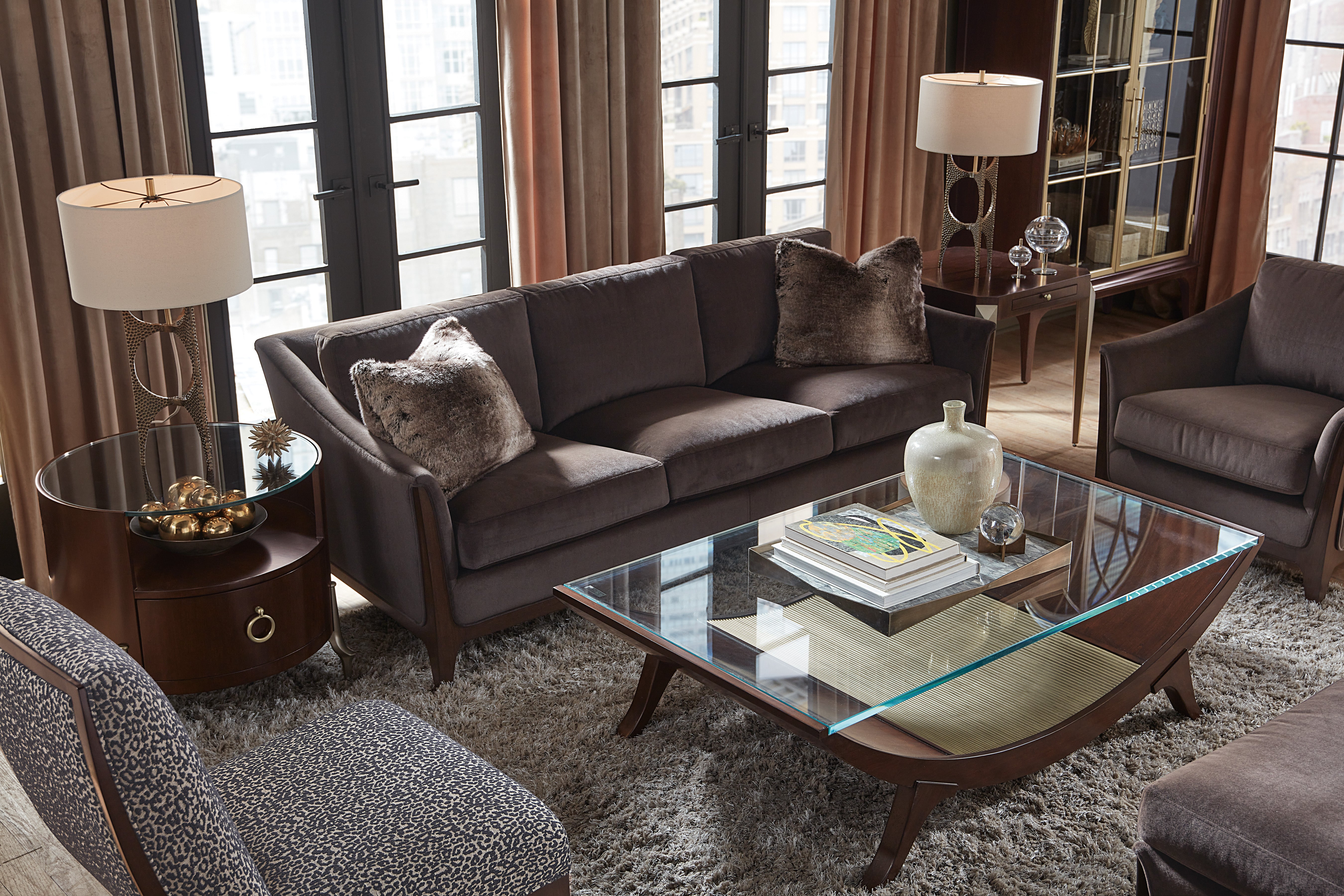 Hooker Furniture Sophia Sofa in Brown