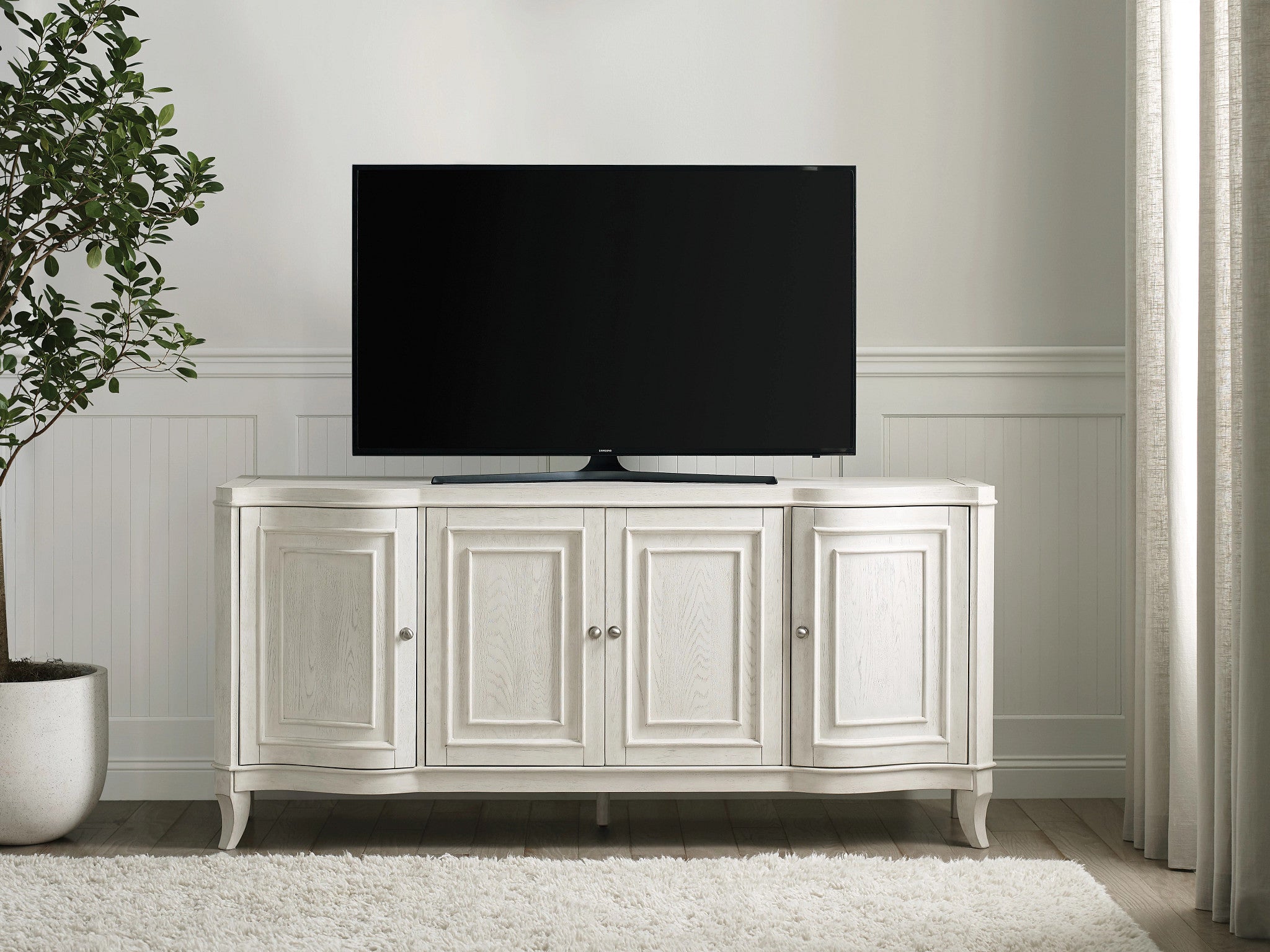 American Drew Harmony Angeline Entertainment Console in Eggshell