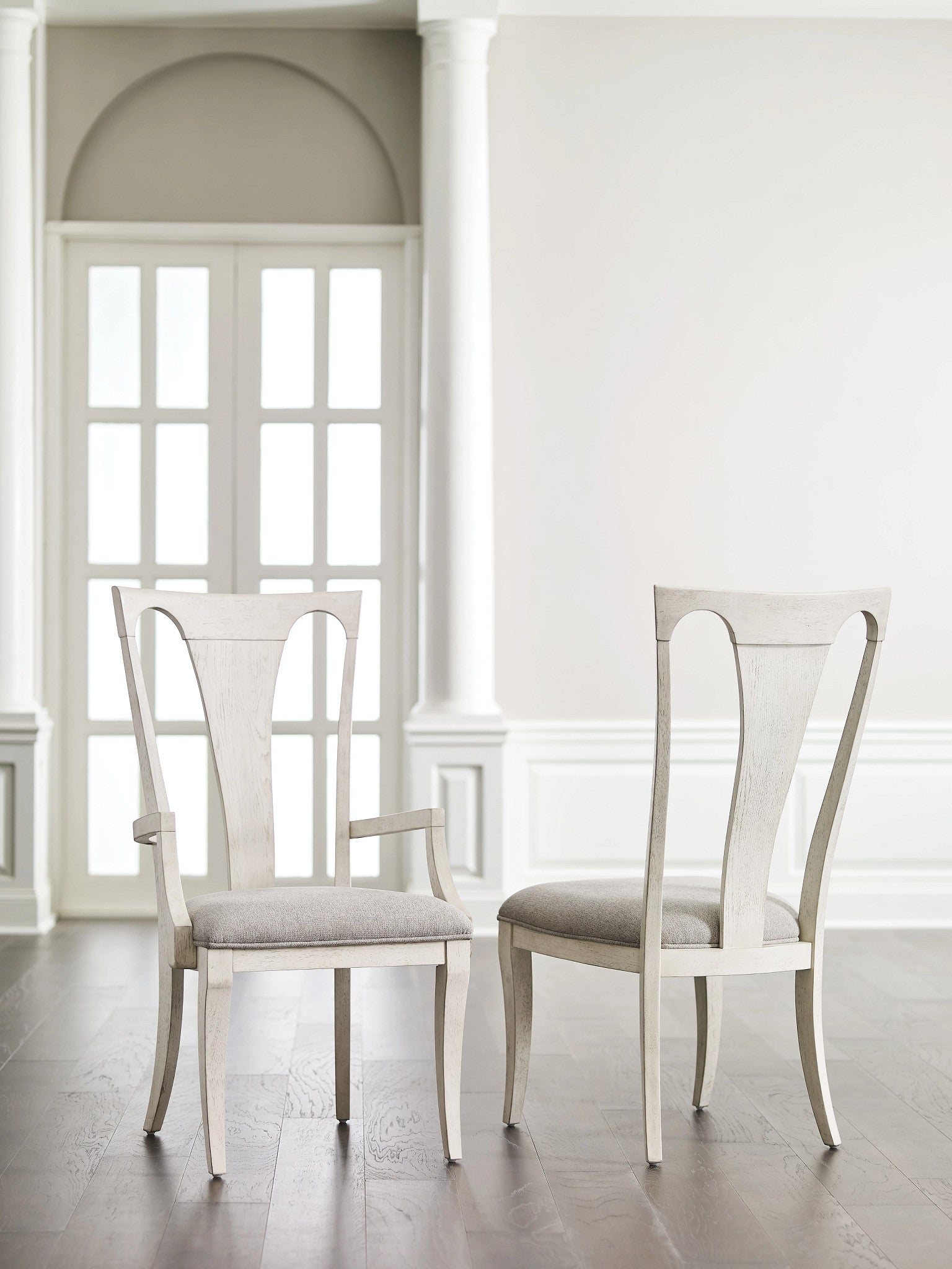 American Drew Harmony Nevin Arm Chair in Eggshell
