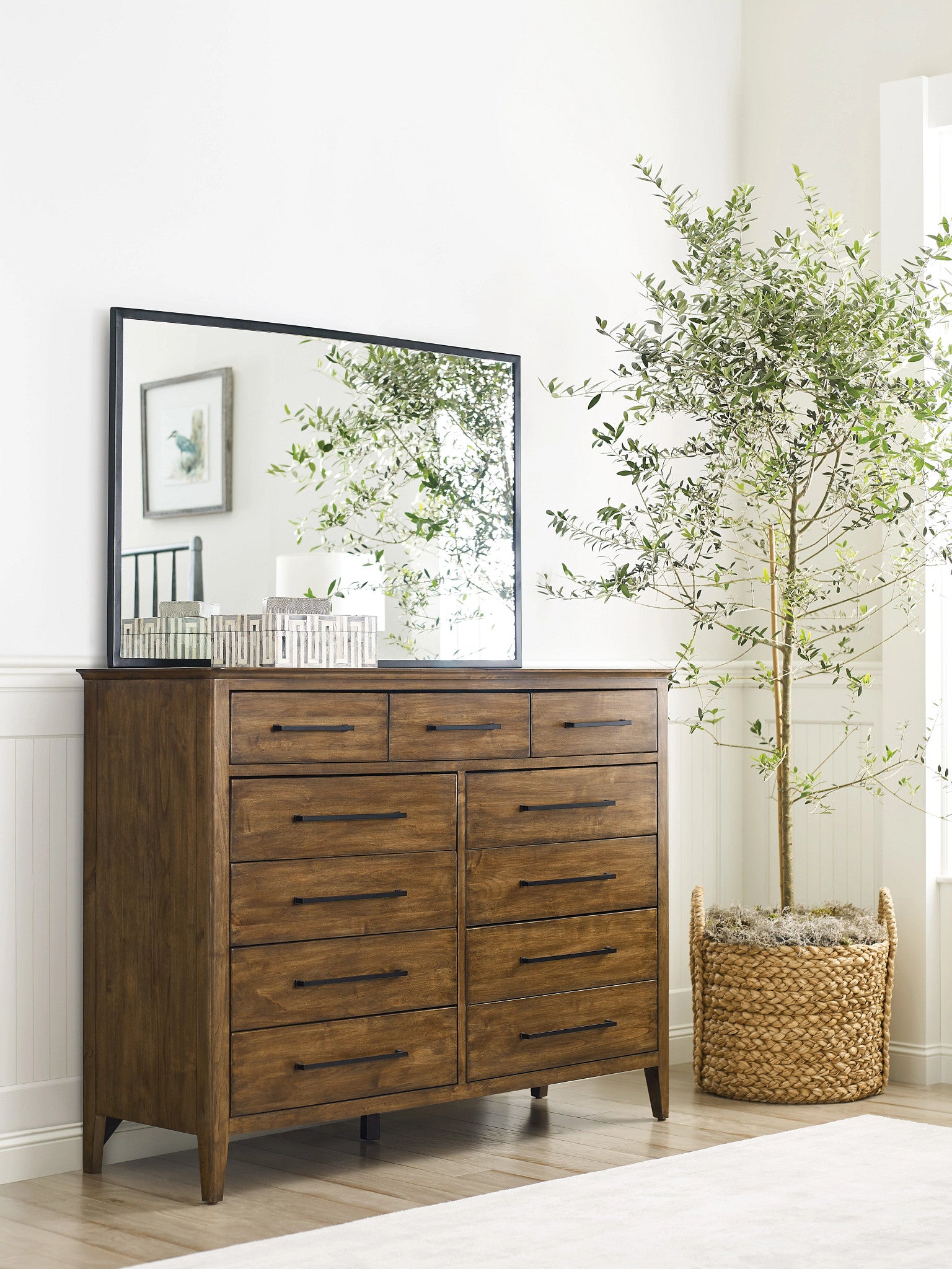 Kincaid Furniture Abode Larson Tall Eleven Drawer Dresser in Warm Brunette