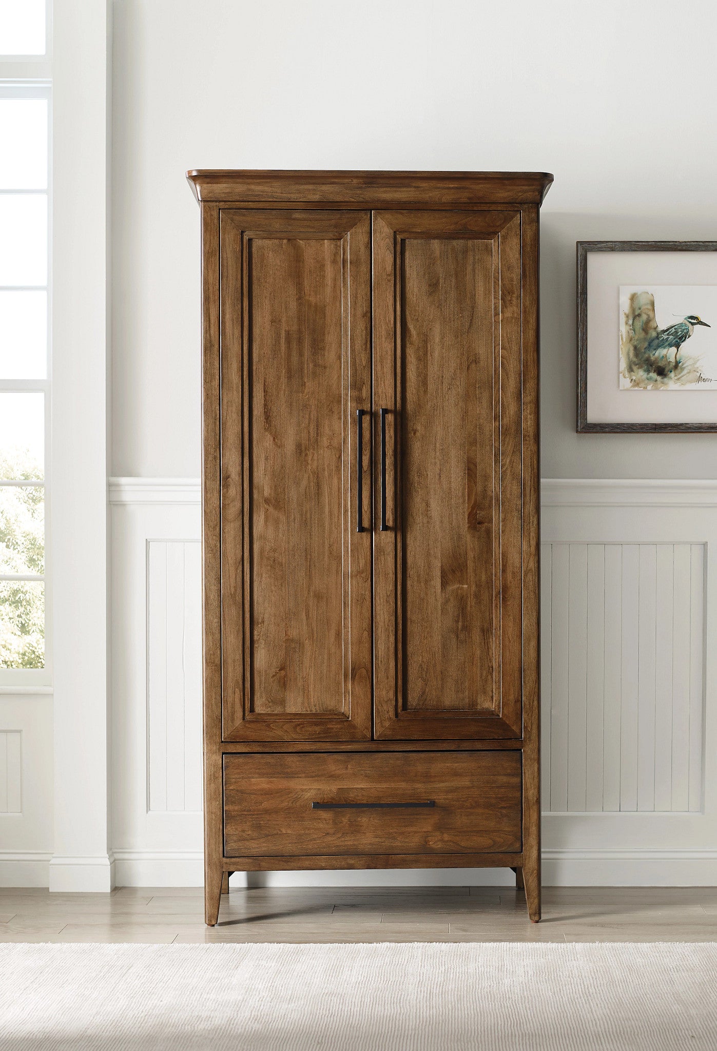 Kincaid Furniture Abode Kingsley Narrow Armoire in Warm Brunette