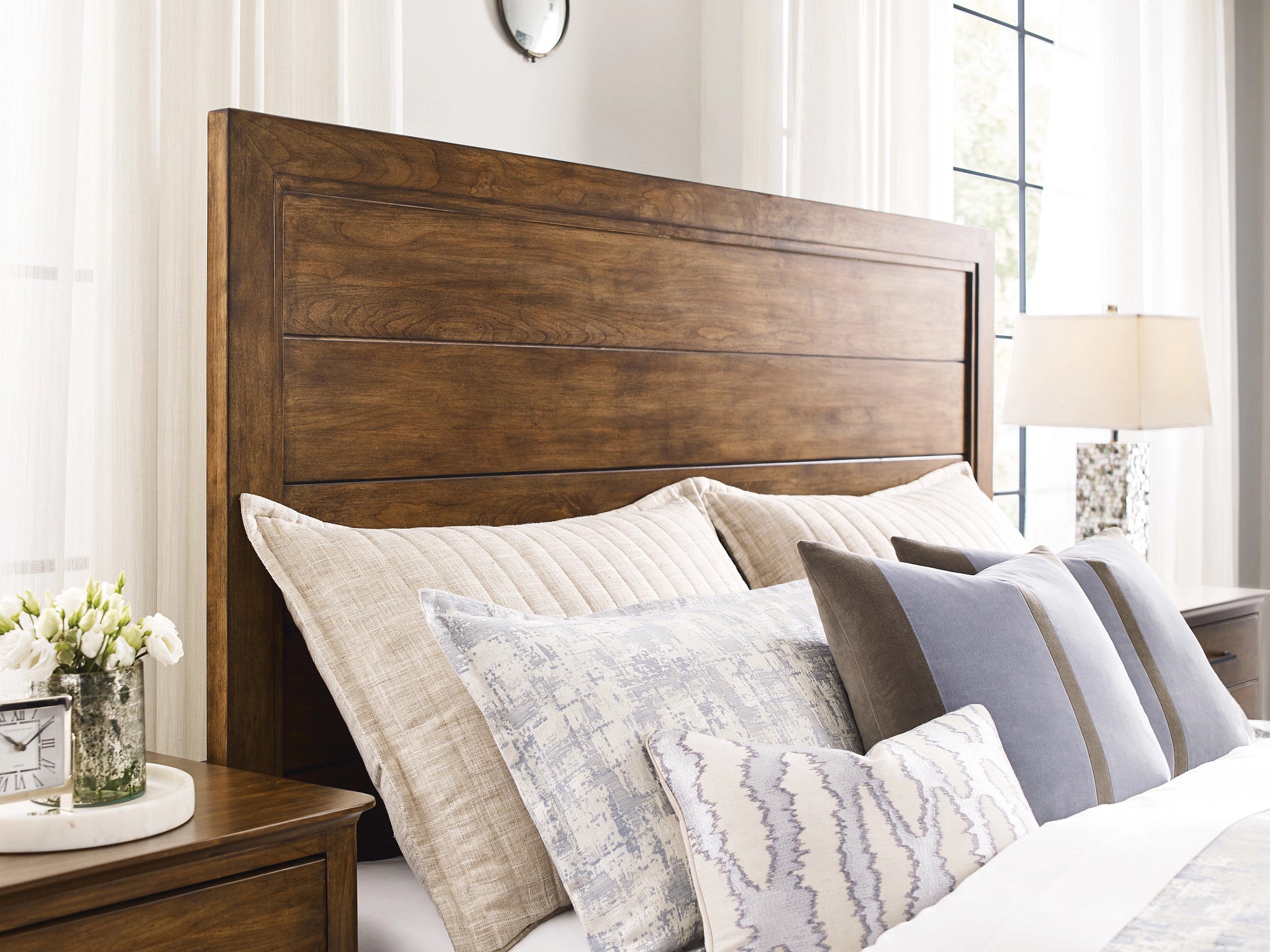 Kincaid Furniture Abode Schafer Panel Bed in Warm Brunette