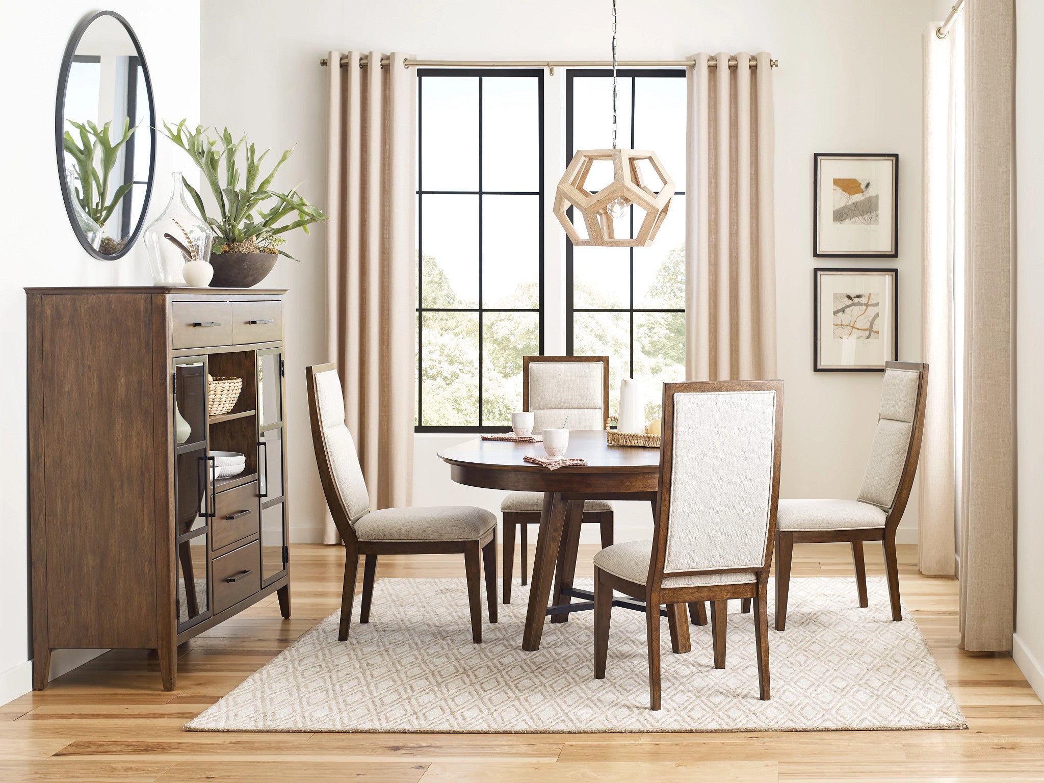 Kincaid Furniture Abode Doyle Upholstered Side Chair in Warm Brunette