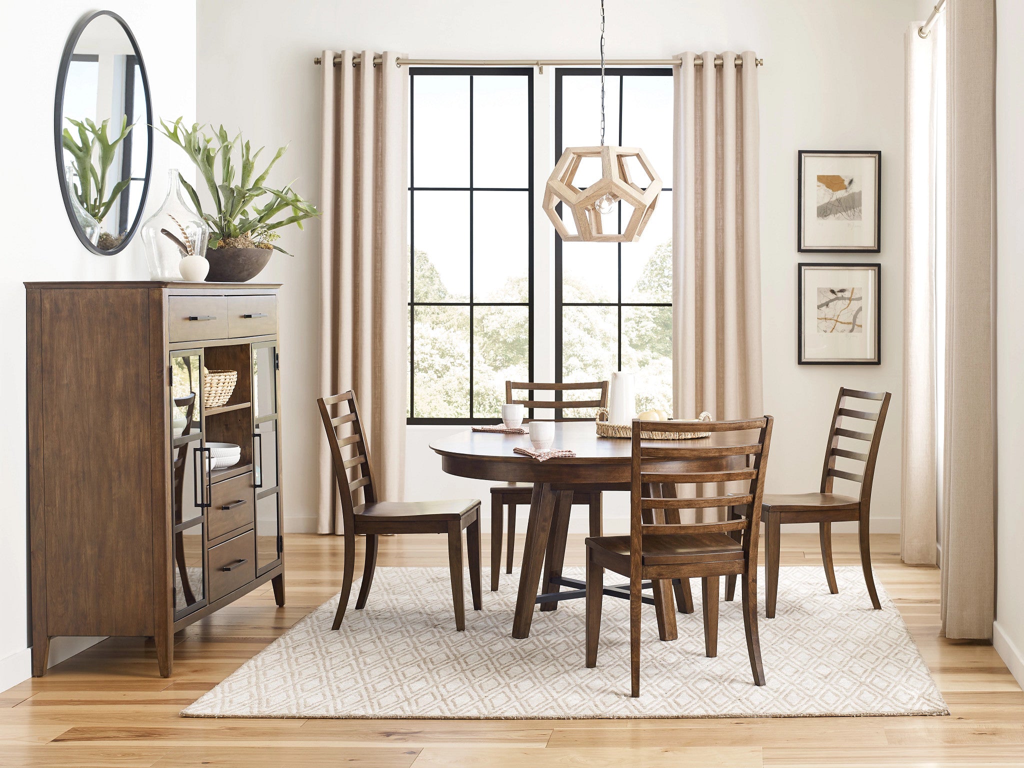 Kincaid Furniture Abode Salter Round Dining Table in Warm Brunette