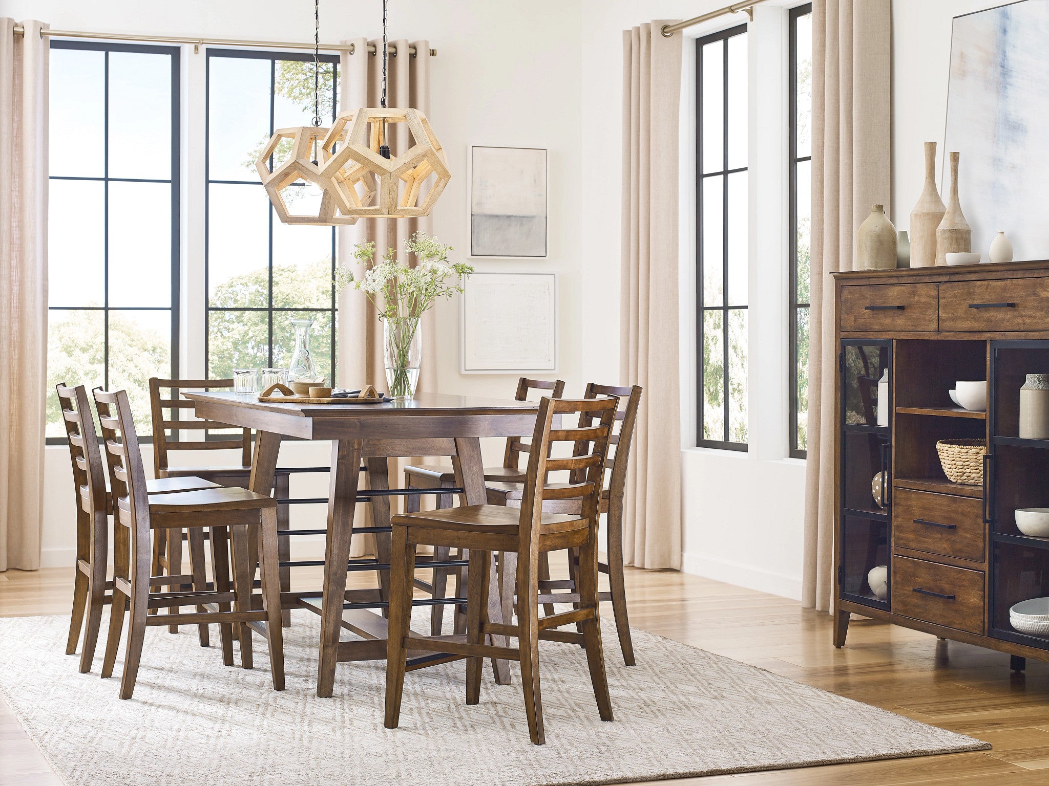 Kincaid Furniture Abode Frisco Counter Height Chair in Warm Brunette