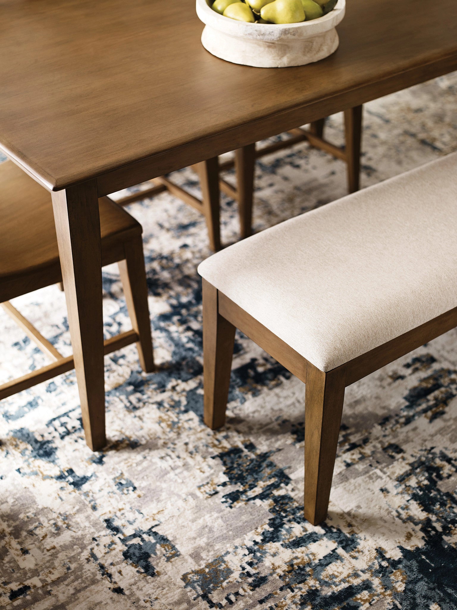 Kincaid Furniture Kafe Upholstered Dining Bench in Latte