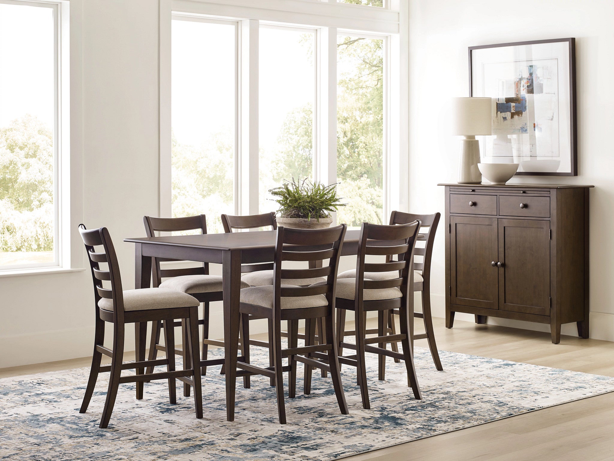 Kincaid Furniture Kafe 60" Counter Height Table in Mocha