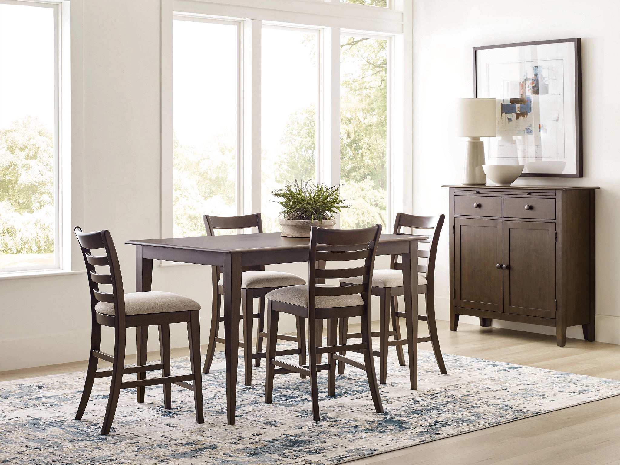 Kincaid Furniture Kafe Tall Ladderback Chair in Mocha