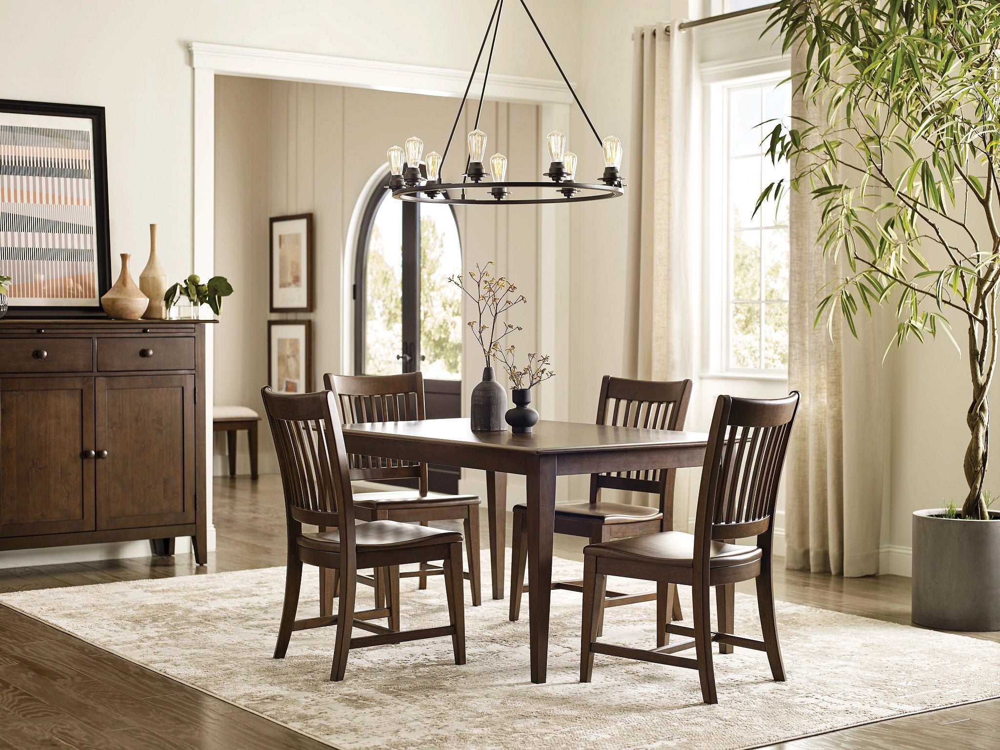 Kincaid Furniture Kafe 60" Rectangular Leg Table in Mocha