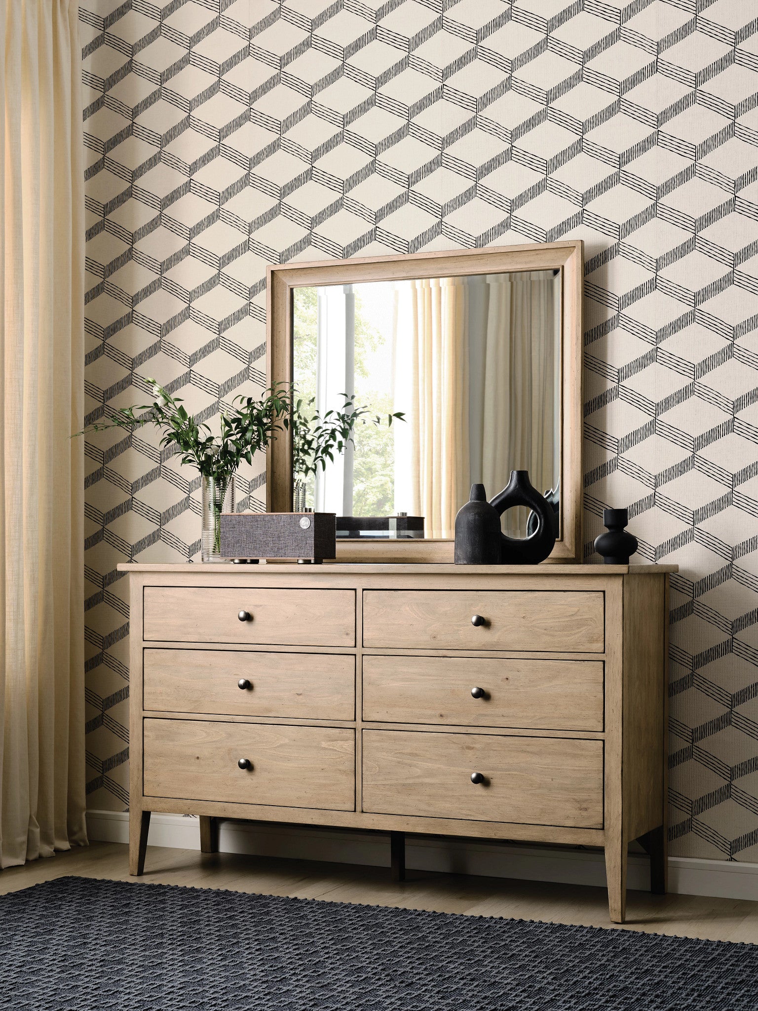 Kincaid Furniture Arbor Glenwood Mirror in Oatmeal