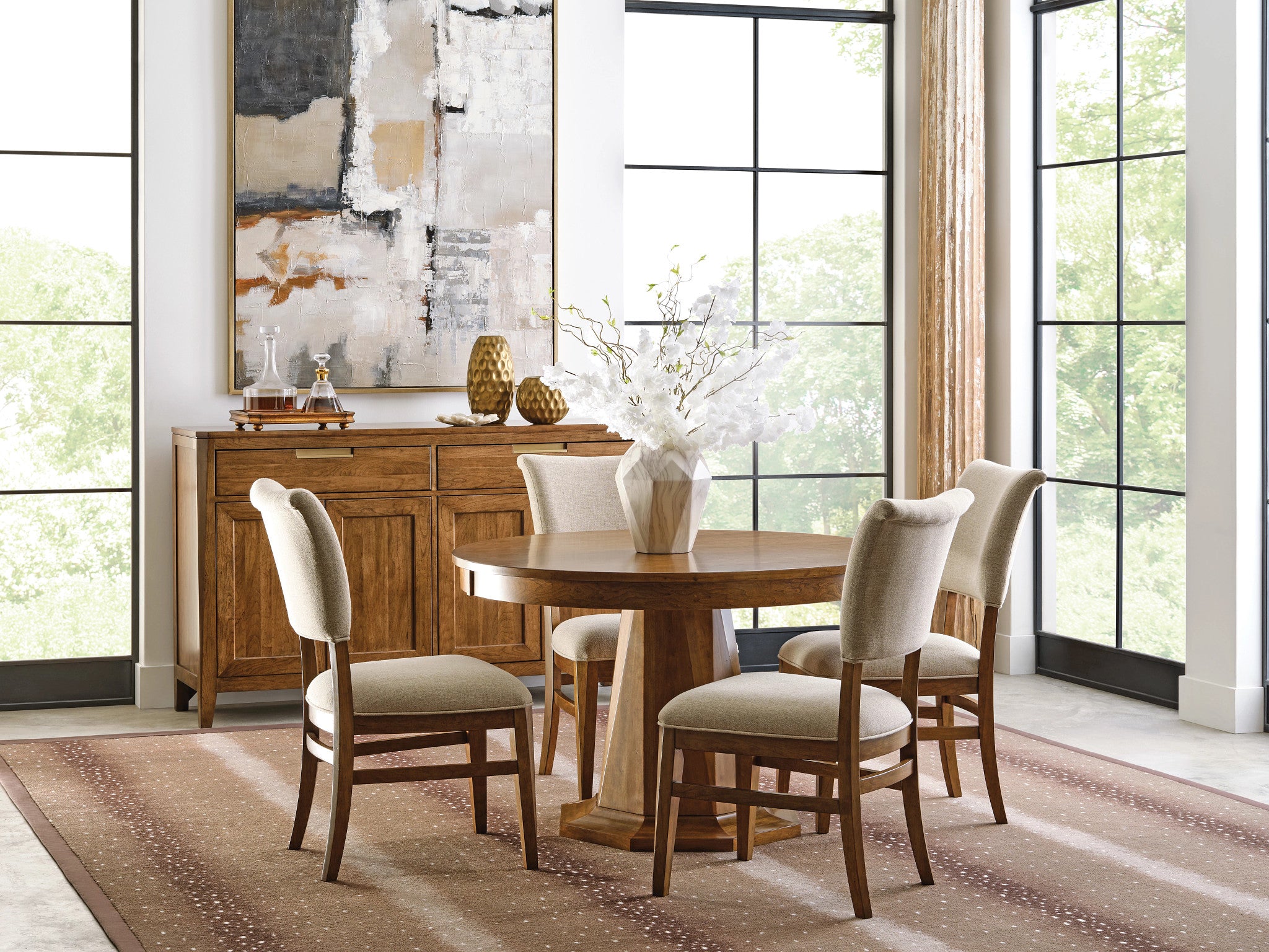 Kincaid Furniture Aspire Array Round Dining Table in Aspire Cherry