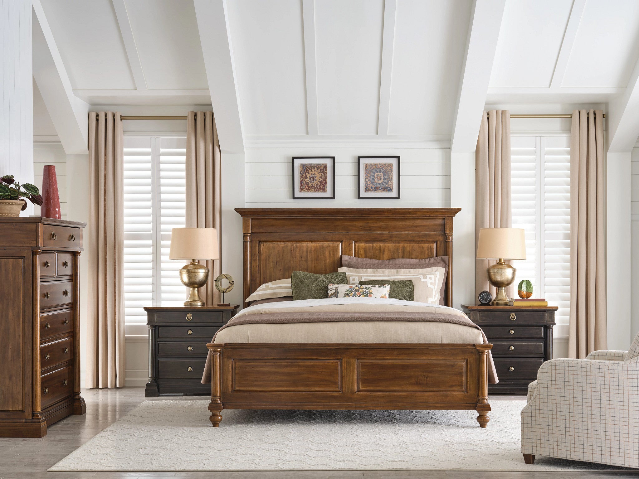 Kincaid Furniture Bridgetown Kensington Panel Bed in Heritage Maple