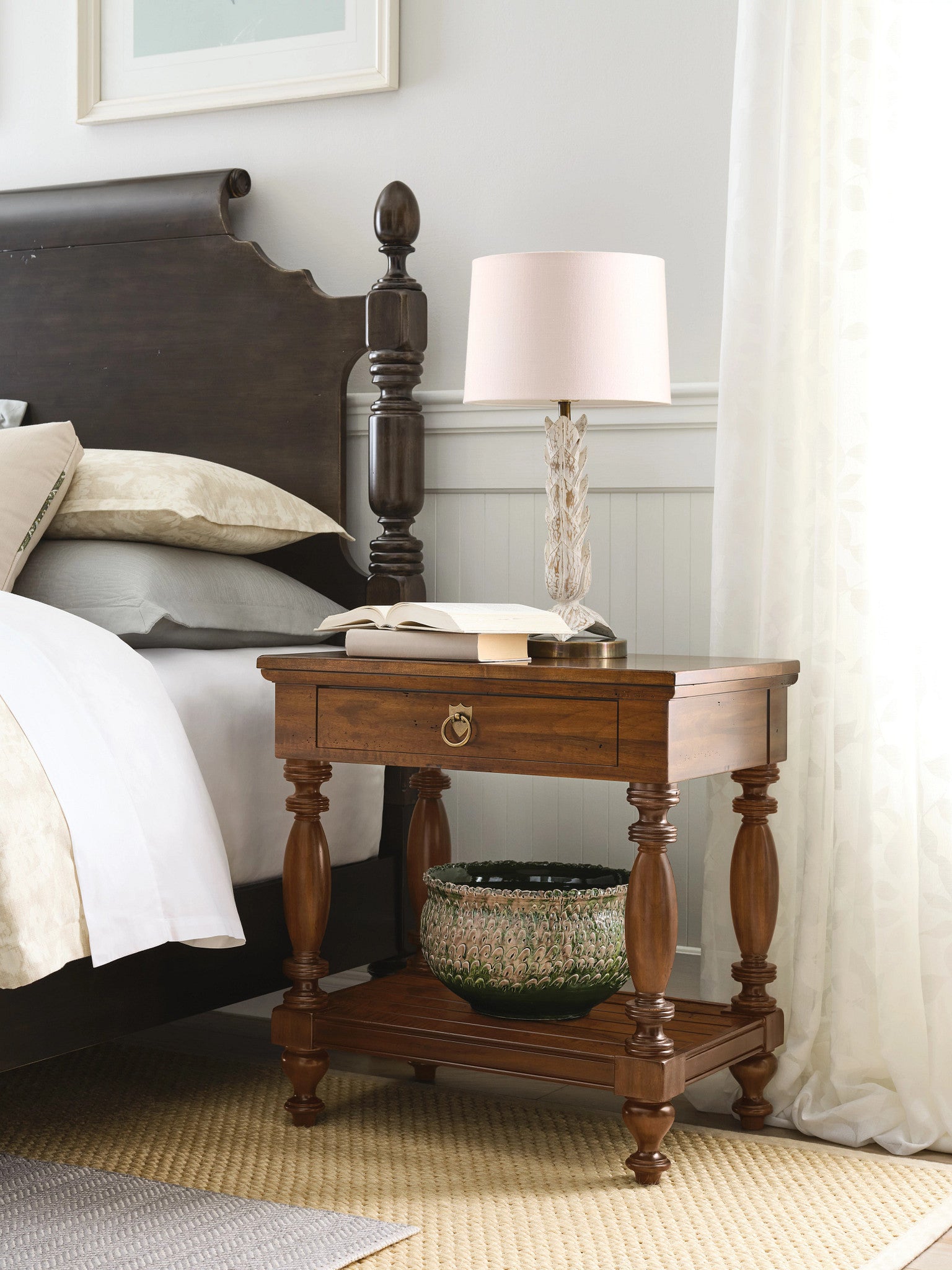 Kincaid Furniture Bridgetown Warren Bedside Table in Heritage Maple