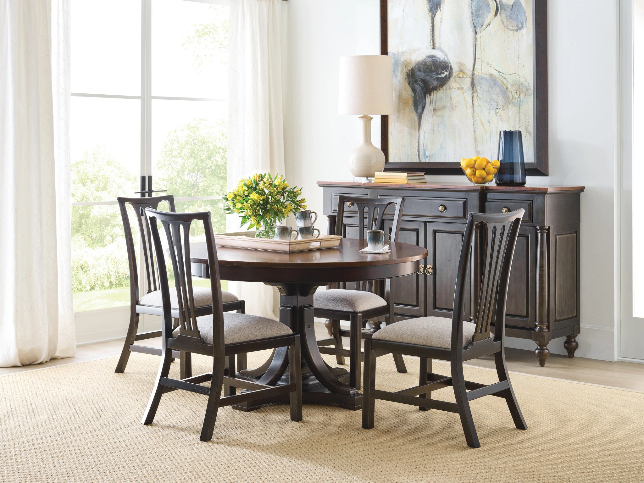 Kincaid Furniture Bridgetown Fitts Side Chair in Bridgetown Black