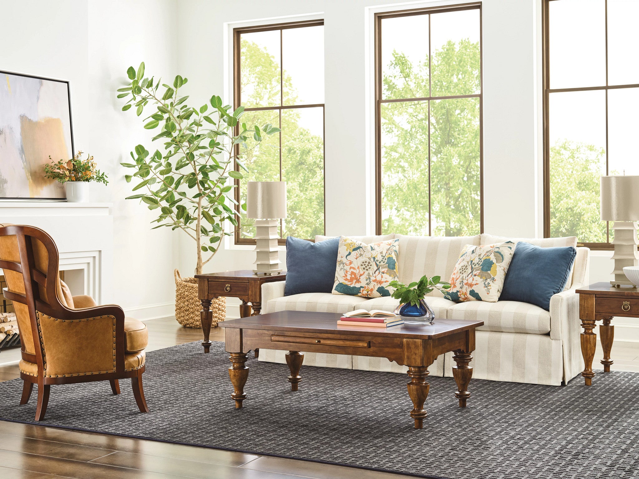 Kincaid Furniture Bridgetown Kitridge Rectangular Coffee Table in Heritage Maple