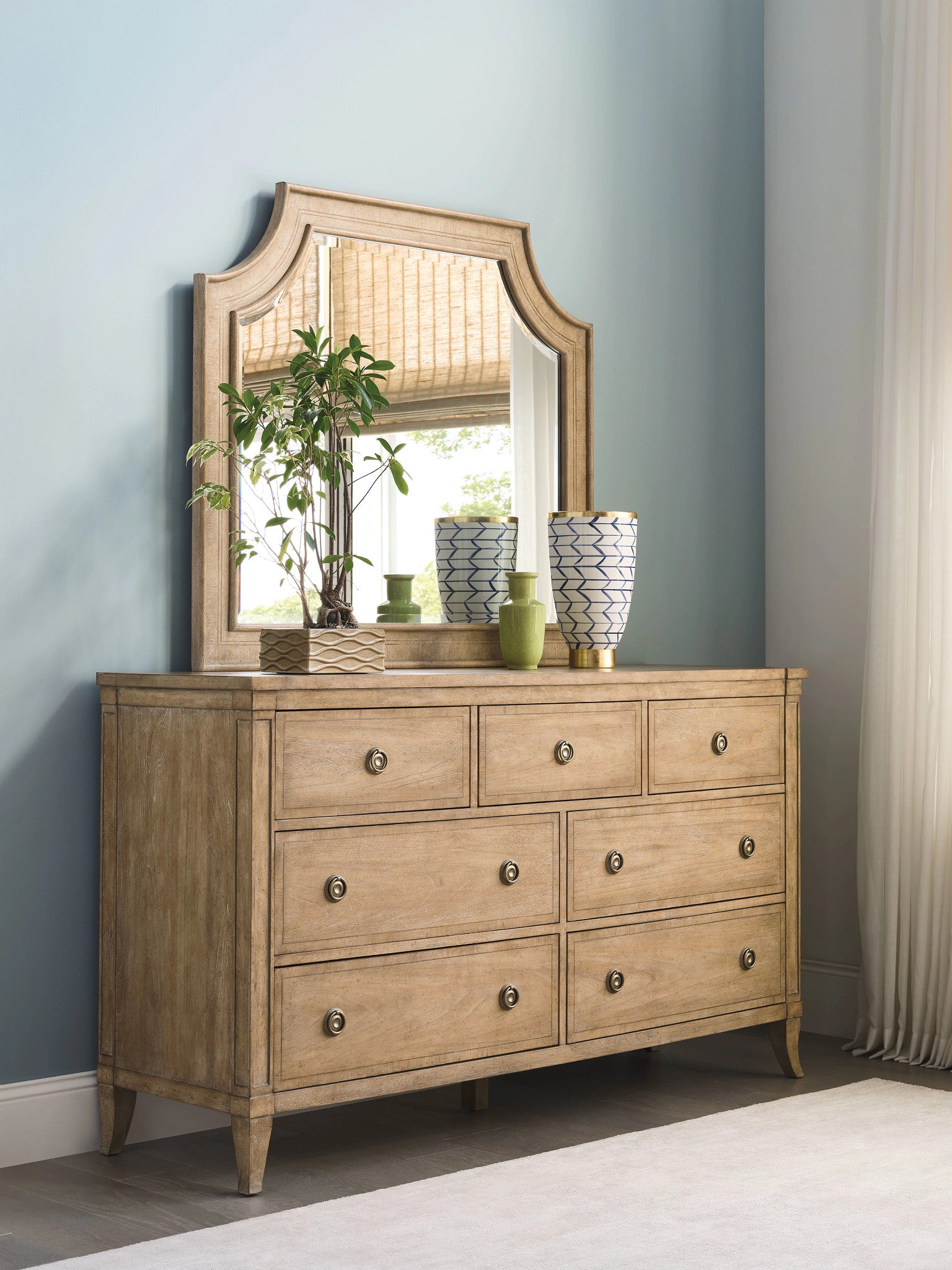 American Drew Chastain Dresser in Caramel