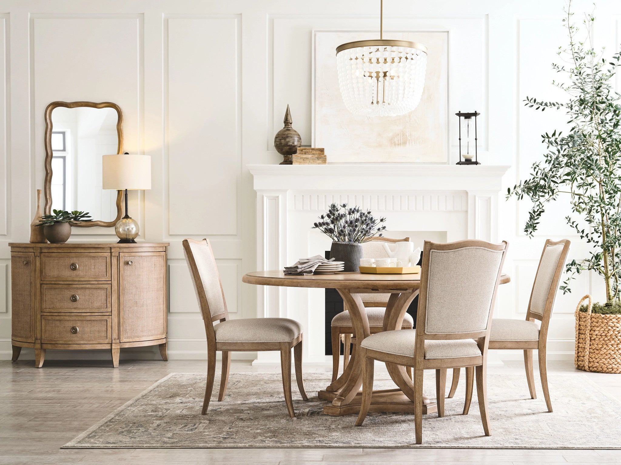 American Drew Chastain Midway Round Dining Table  in Caramel