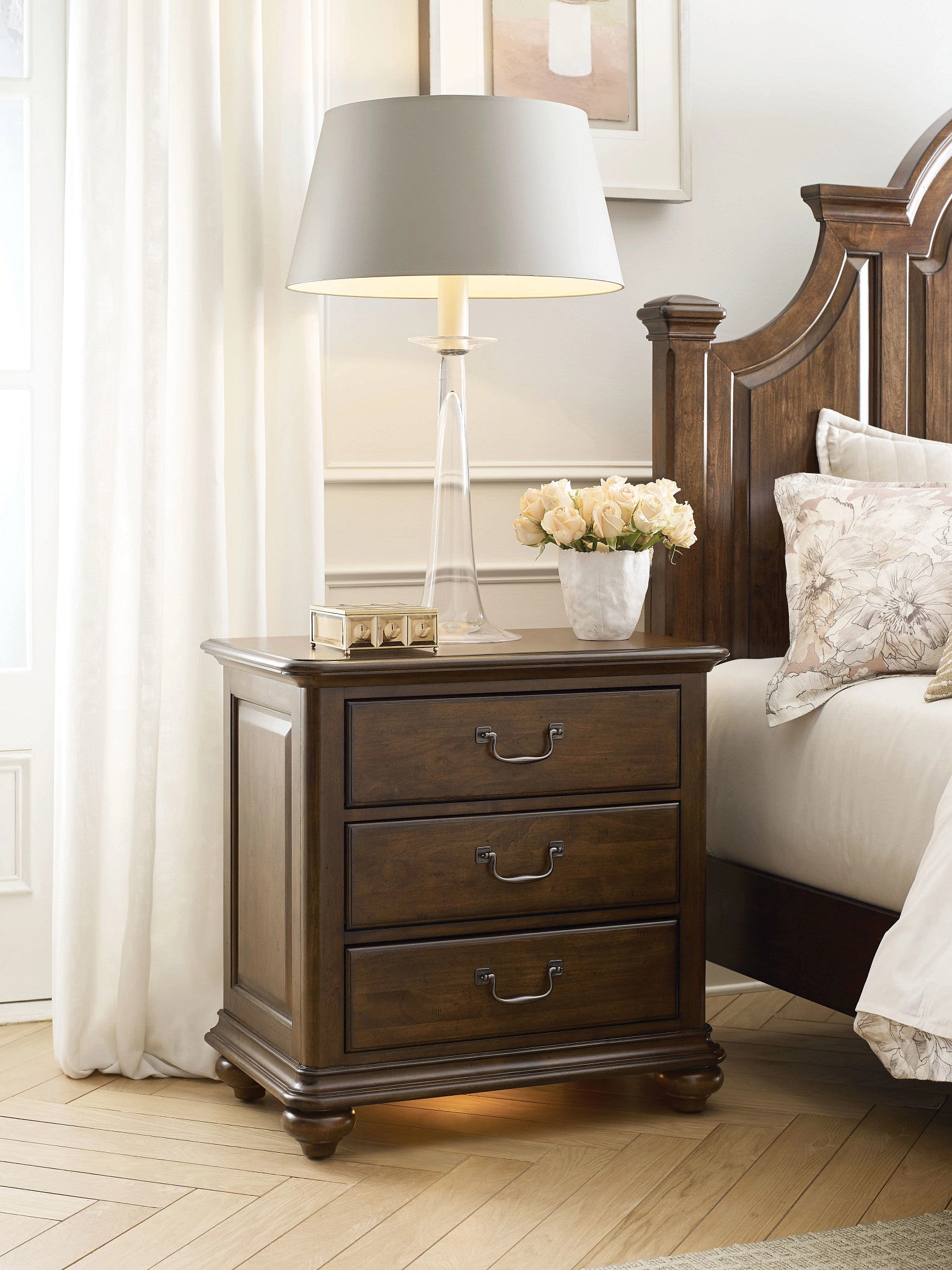 Kincaid Furniture Commonwealth Witham Nightstand in Warm Brunette