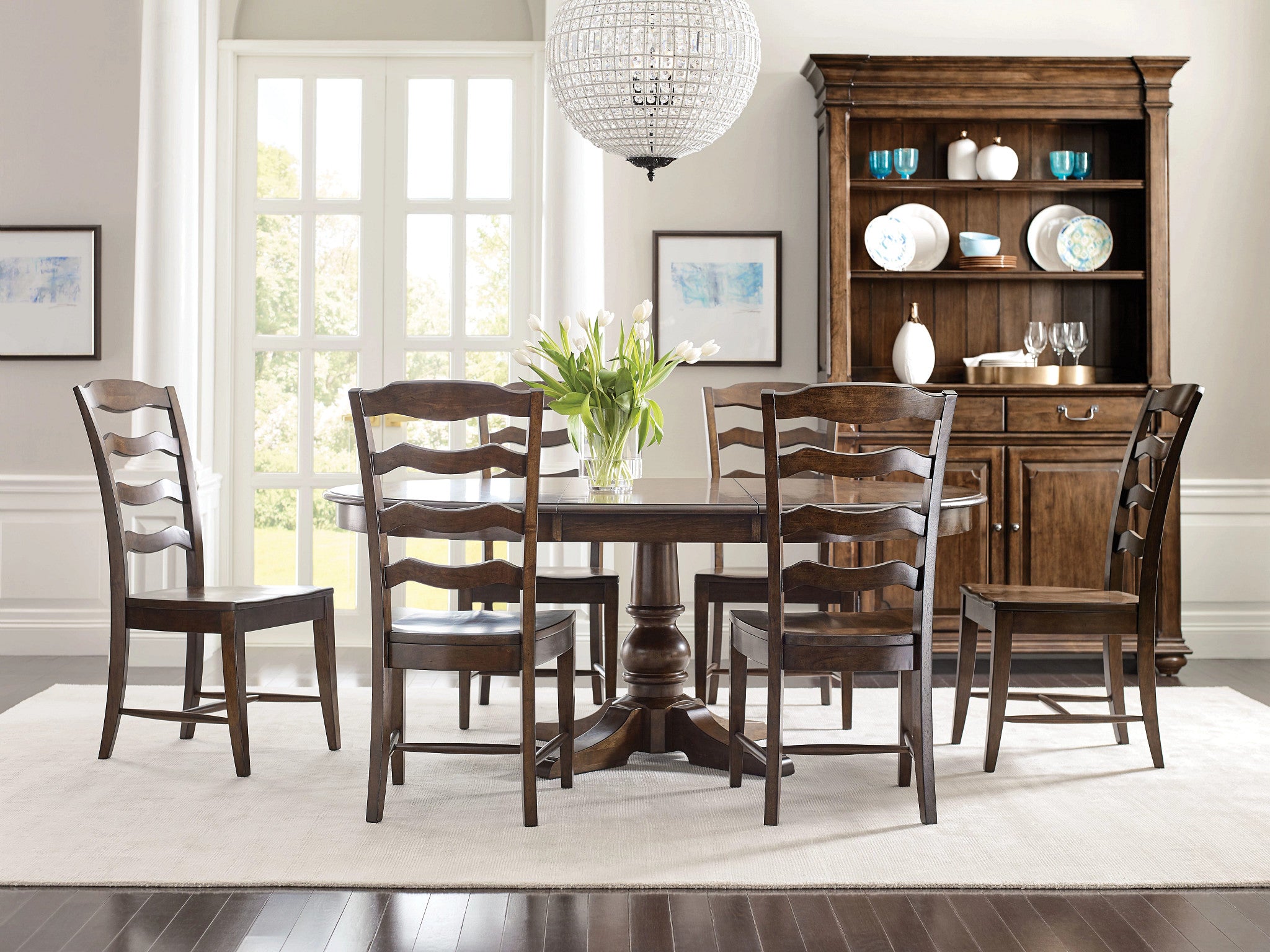Kincaid Furniture Commonwealth Renner Side Chair in Warm Brunette