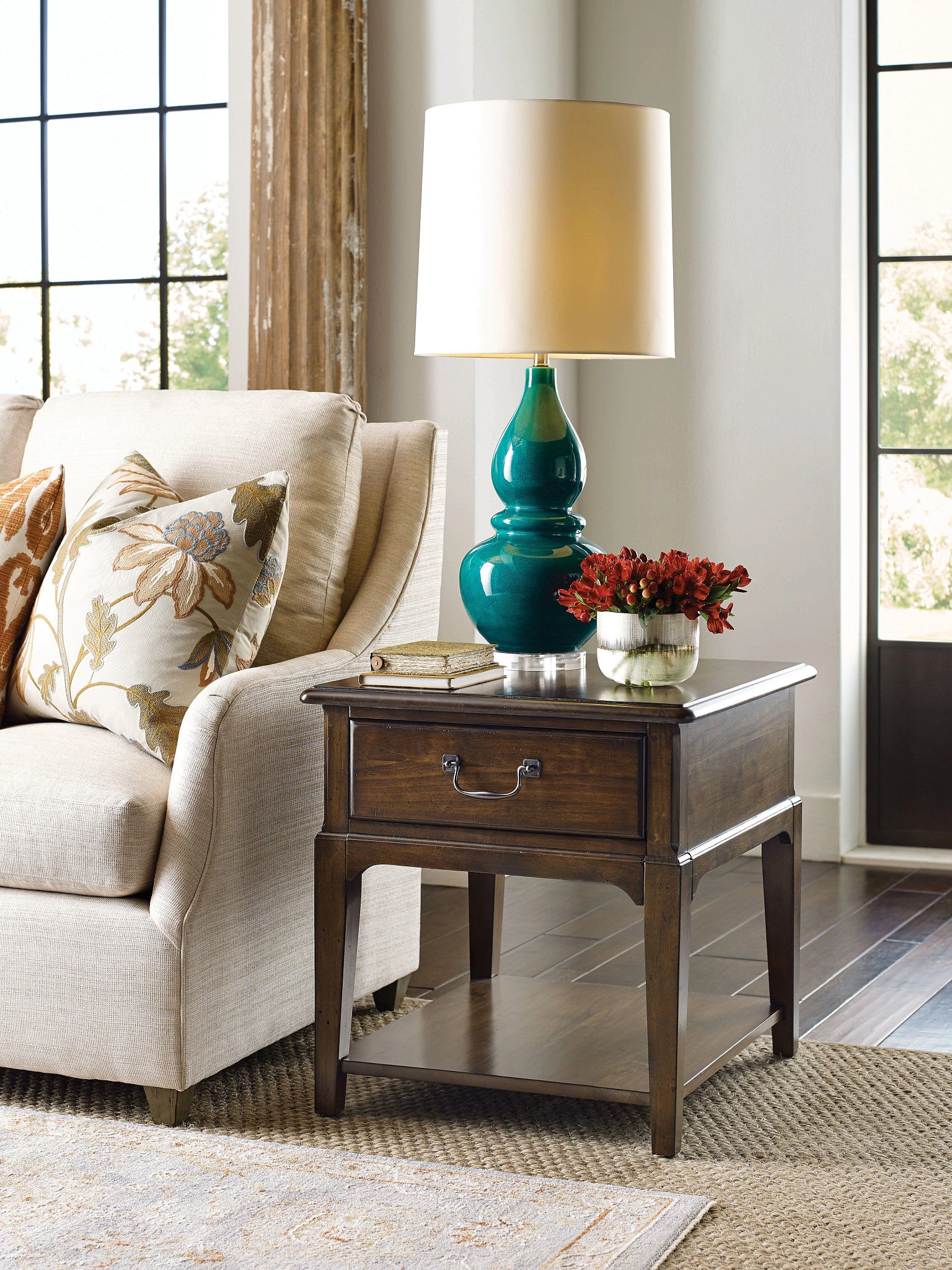 Kincaid Furniture Commonwealth Washburn End Table in Warm Brunette