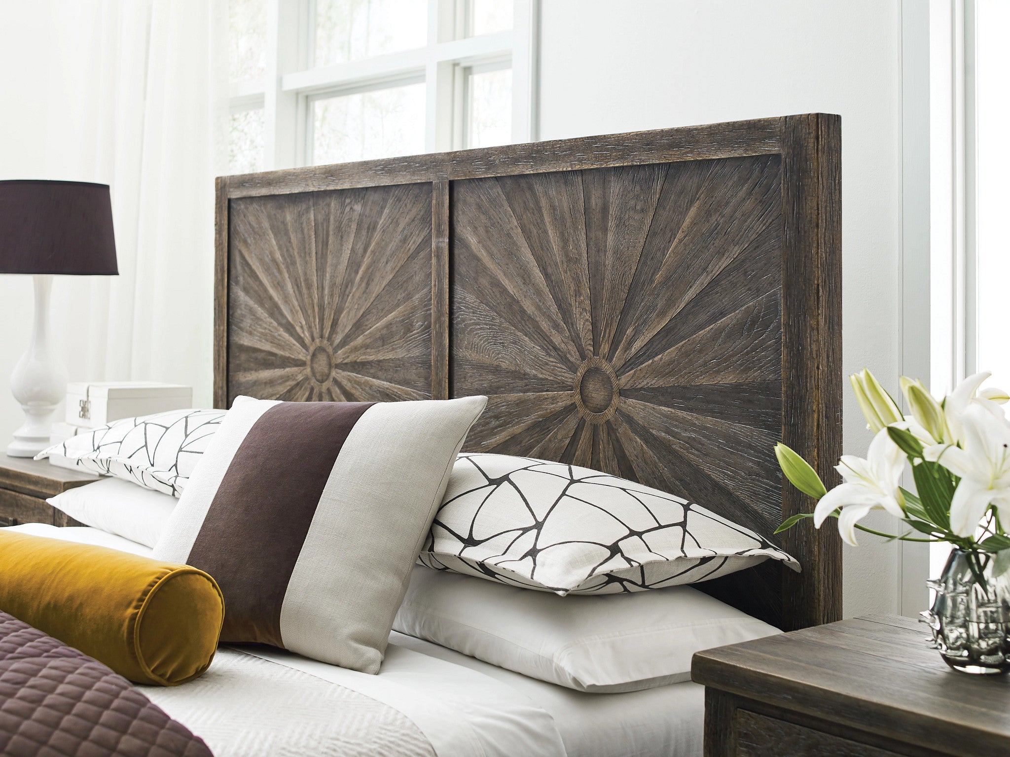 American Drew Emporium Cheswick Panel Cal King Bed in Shadow