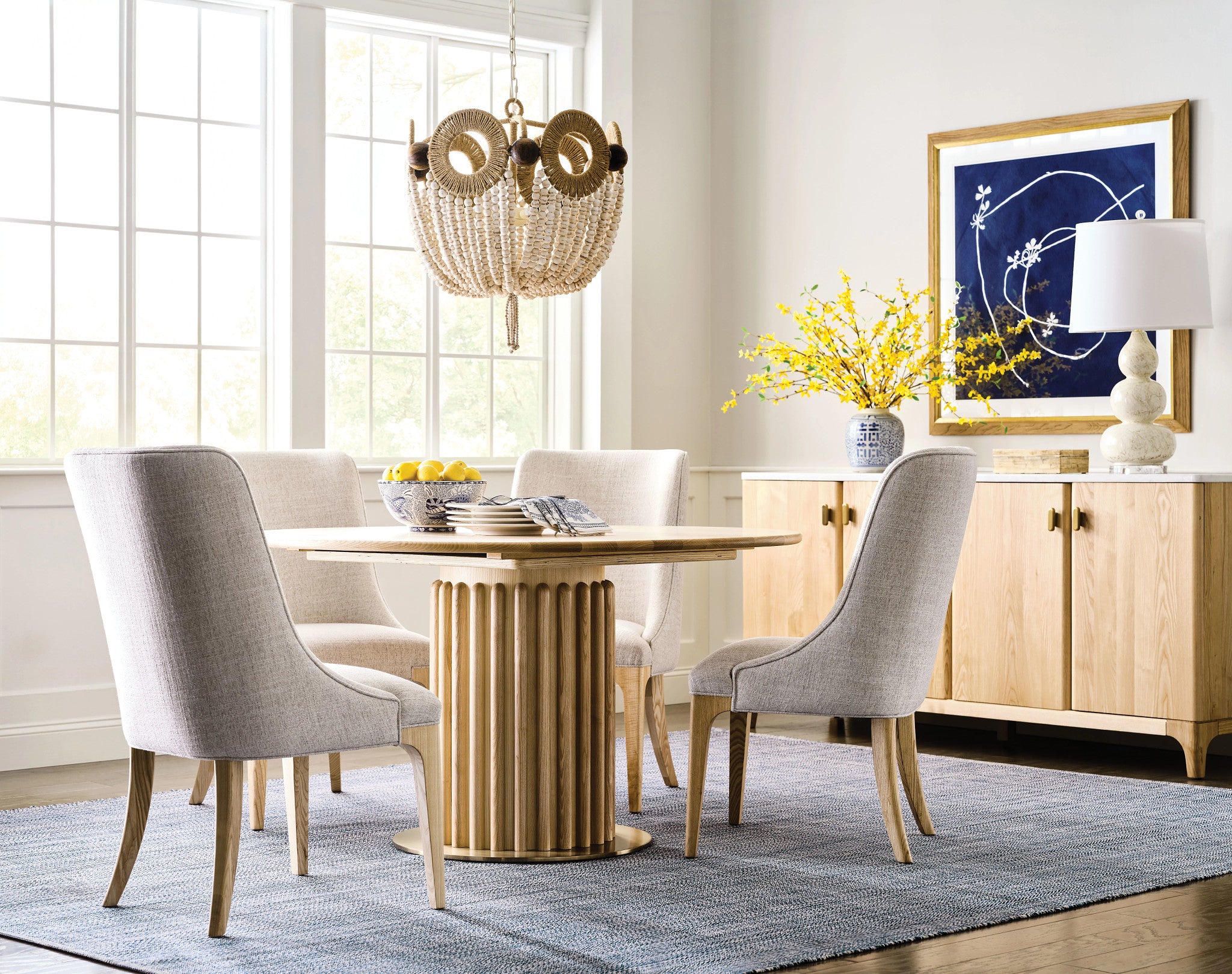 Kincaid Furniture Essence Highland Round Dining Table in Essence Ash