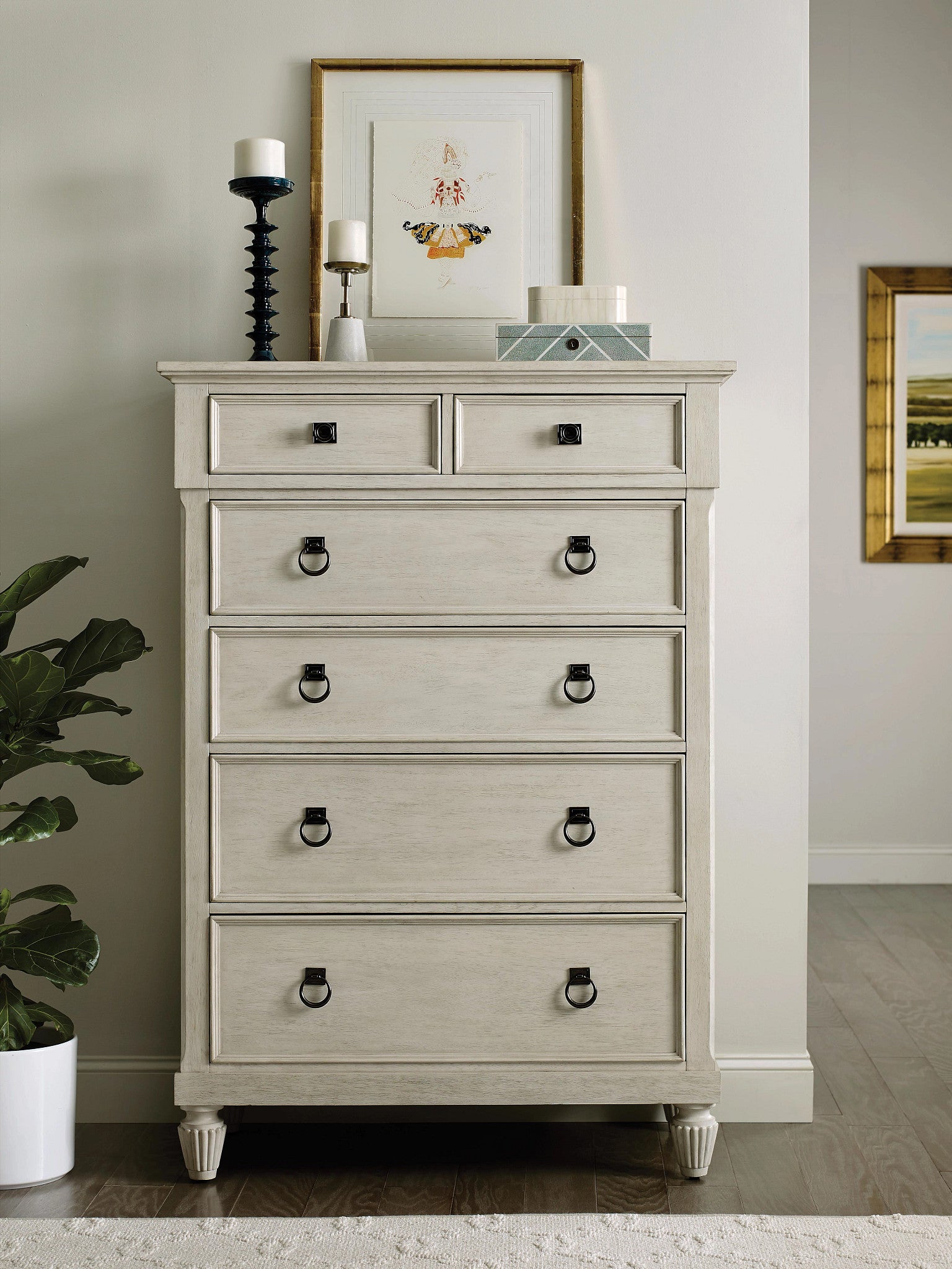 American Drew Grand Bay Tybee Drawer Chest in Egret