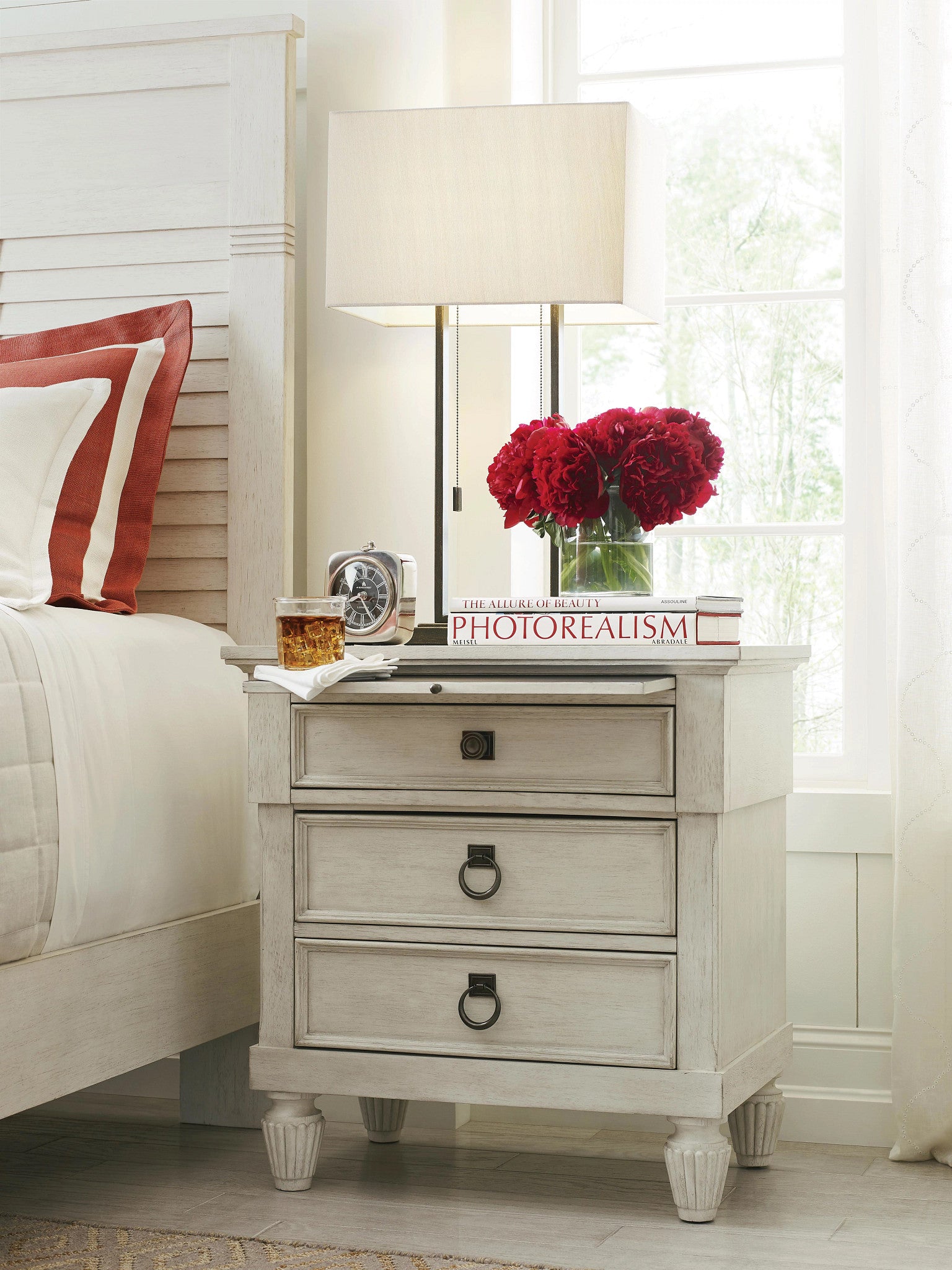 American Drew Grand Bay Augustine Night Stand in Egret