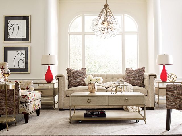 American Drew Lenox Westgate Coffee Table in Alabaster/Champagne