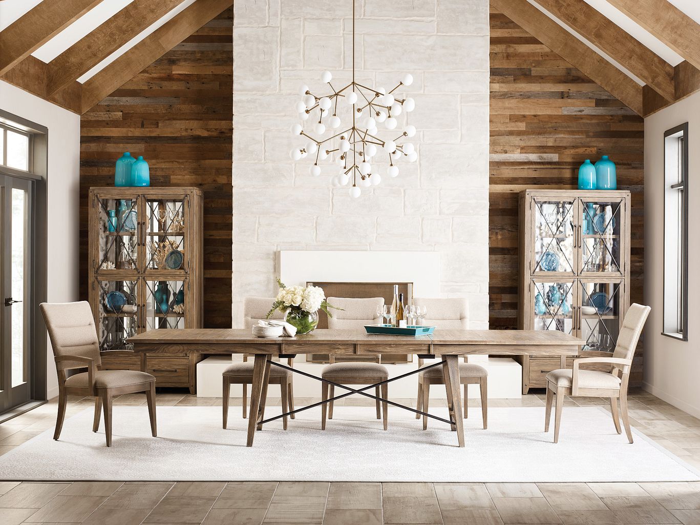 Kincaid Furniture Modern Forge Laredo Dining Table in Sandy Brown