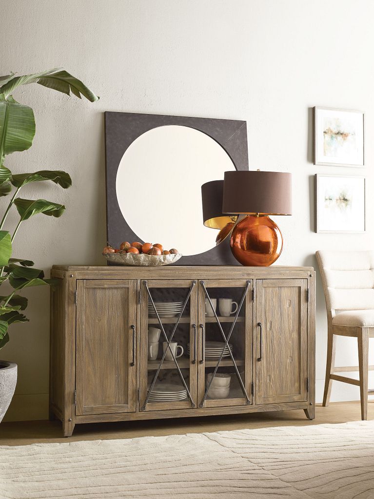 Kincaid Furniture Modern Forge Square Metal Mirror in Black