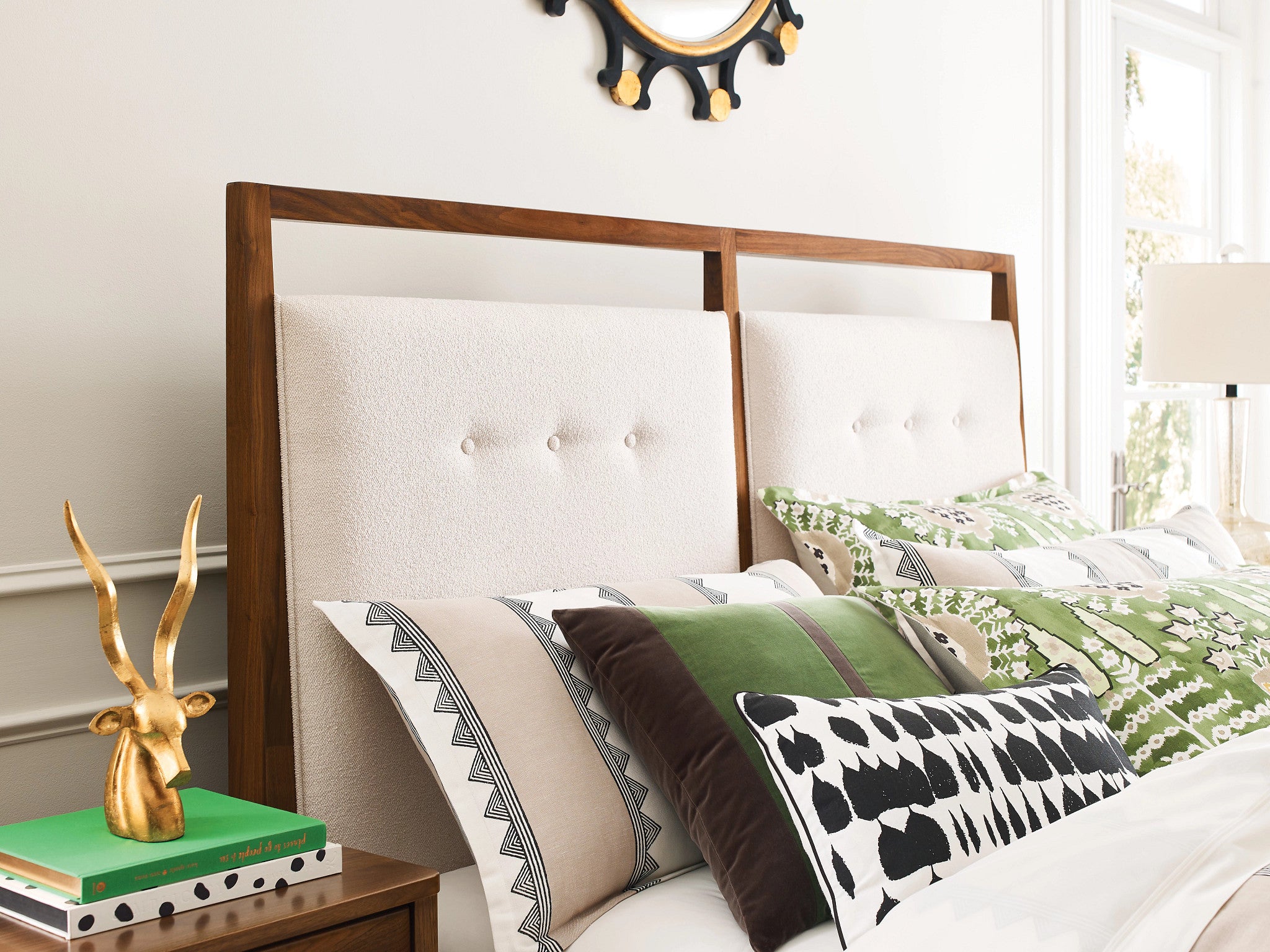 Kincaid Furniture Monogram Walnut Pinehurst Upholstered Bed in Walnut