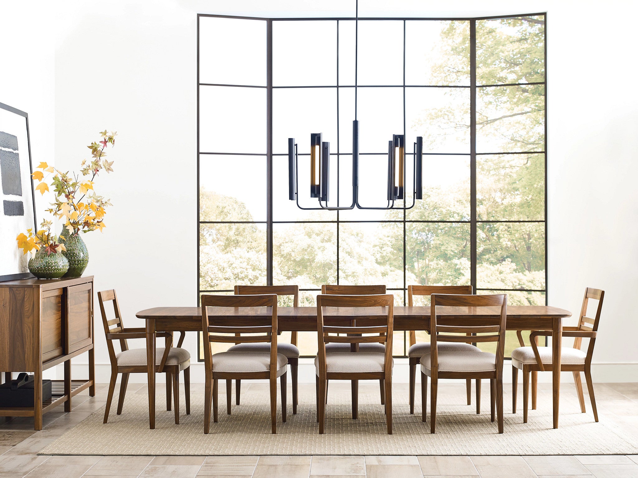 Kincaid Furniture Monogram Walnut Hudson Rectangular Dining Table in Walnut