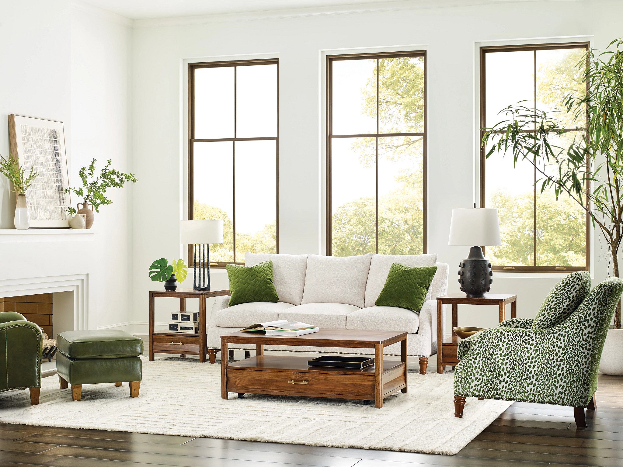 Kincaid Furniture Monogram Walnut Parkway Coffee Table in Walnut