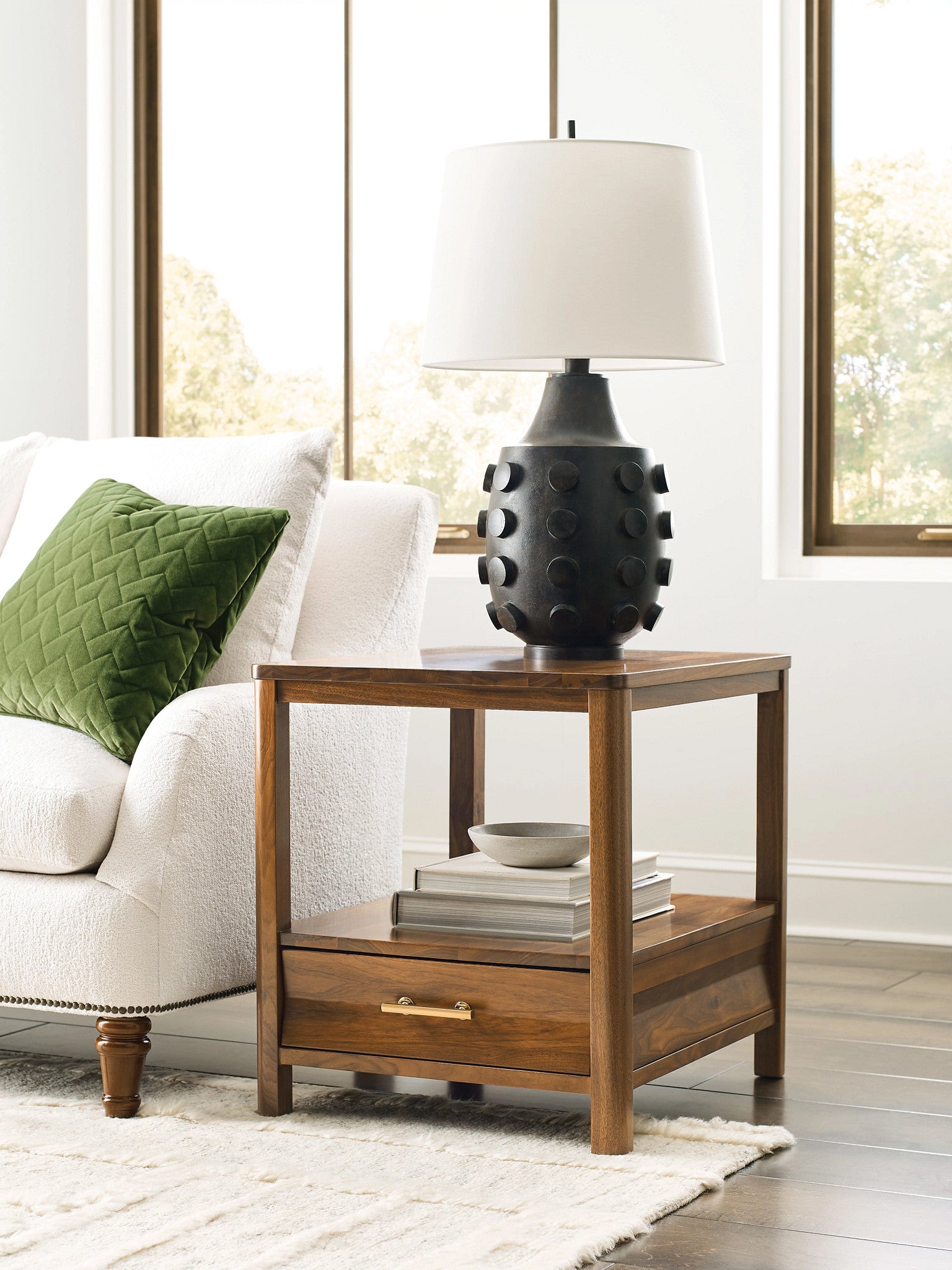 Kincaid Furniture Monogram Walnut Parkway End Table in Walnut