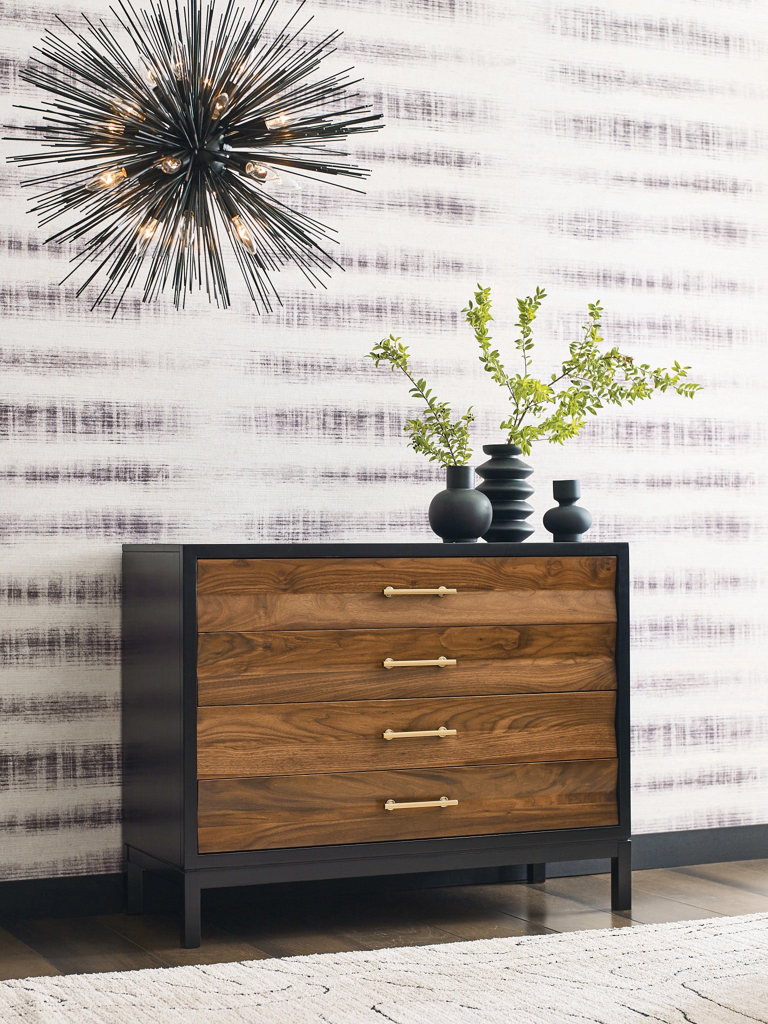 Kincaid Furniture Monogram Walnut Backbay Accent Chest in Black