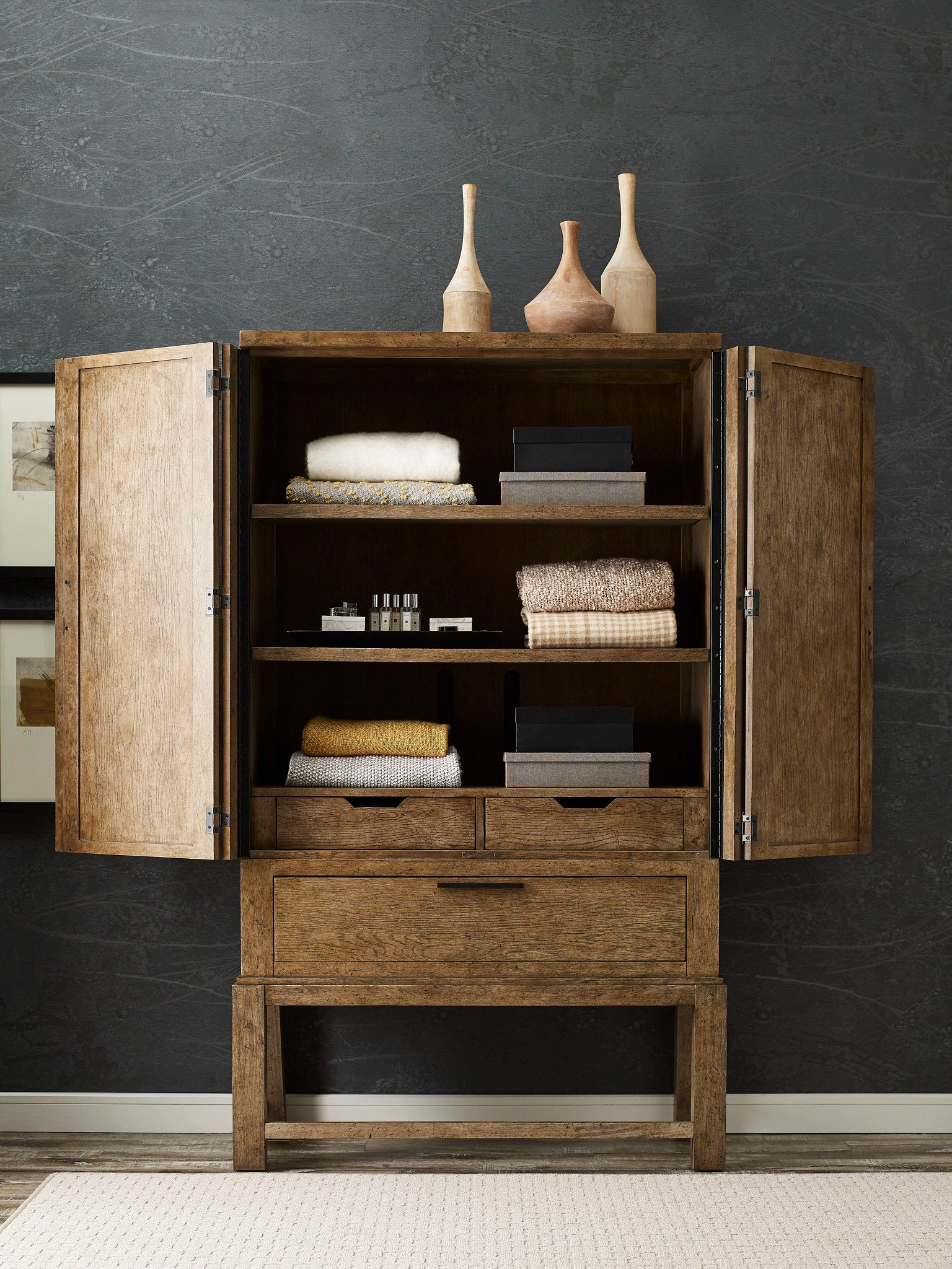 American Drew Skyline Brook Armoire in Smoke