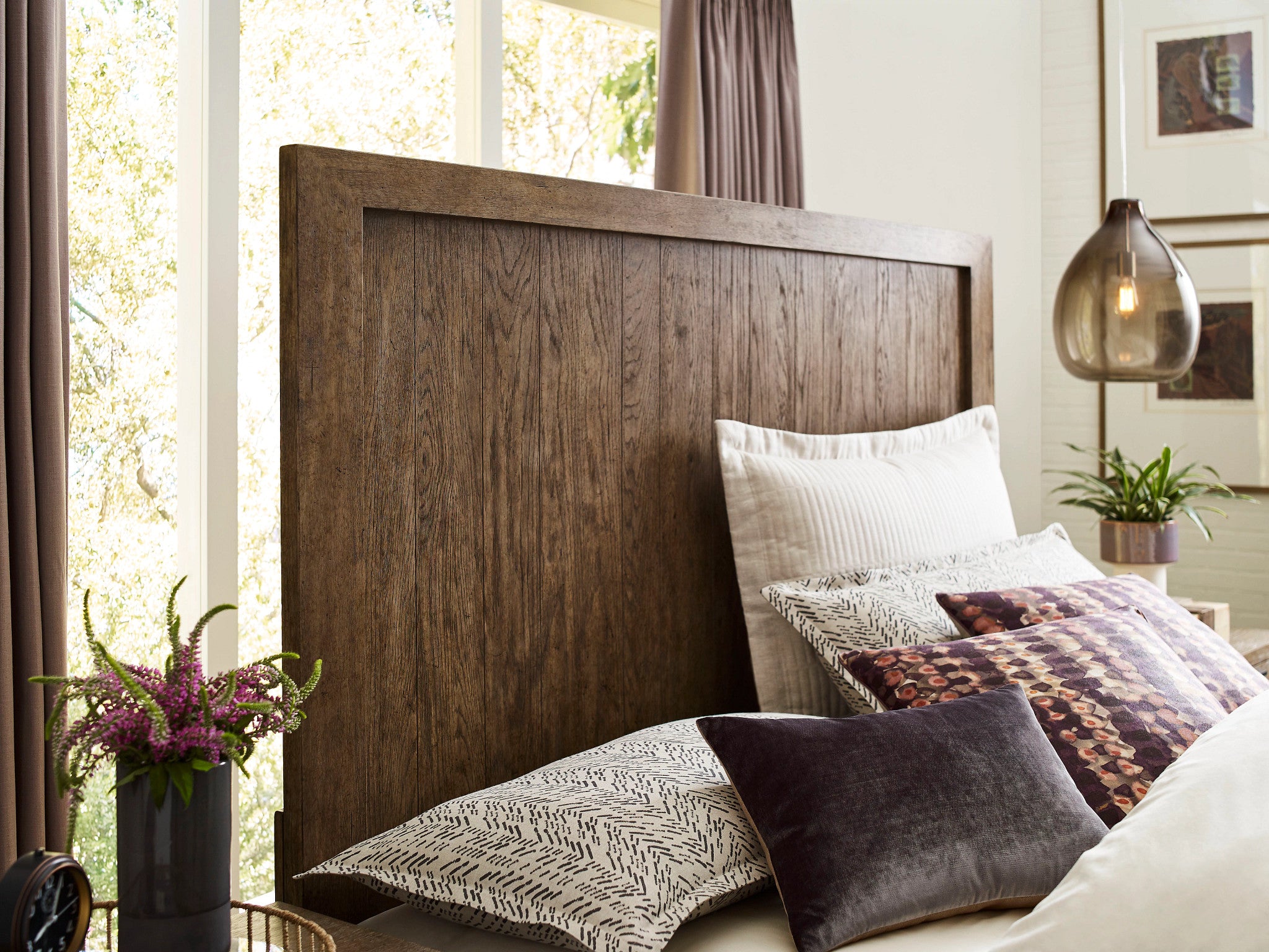 American Drew Skyline Trenton Panel Bed in Smoke