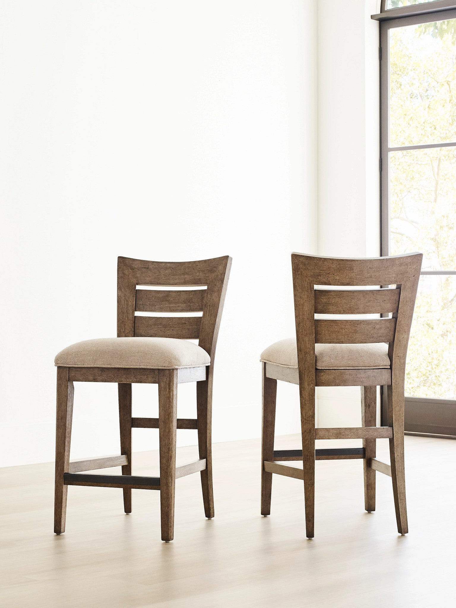 American Drew Skyline Counter Height Chair in Smoke