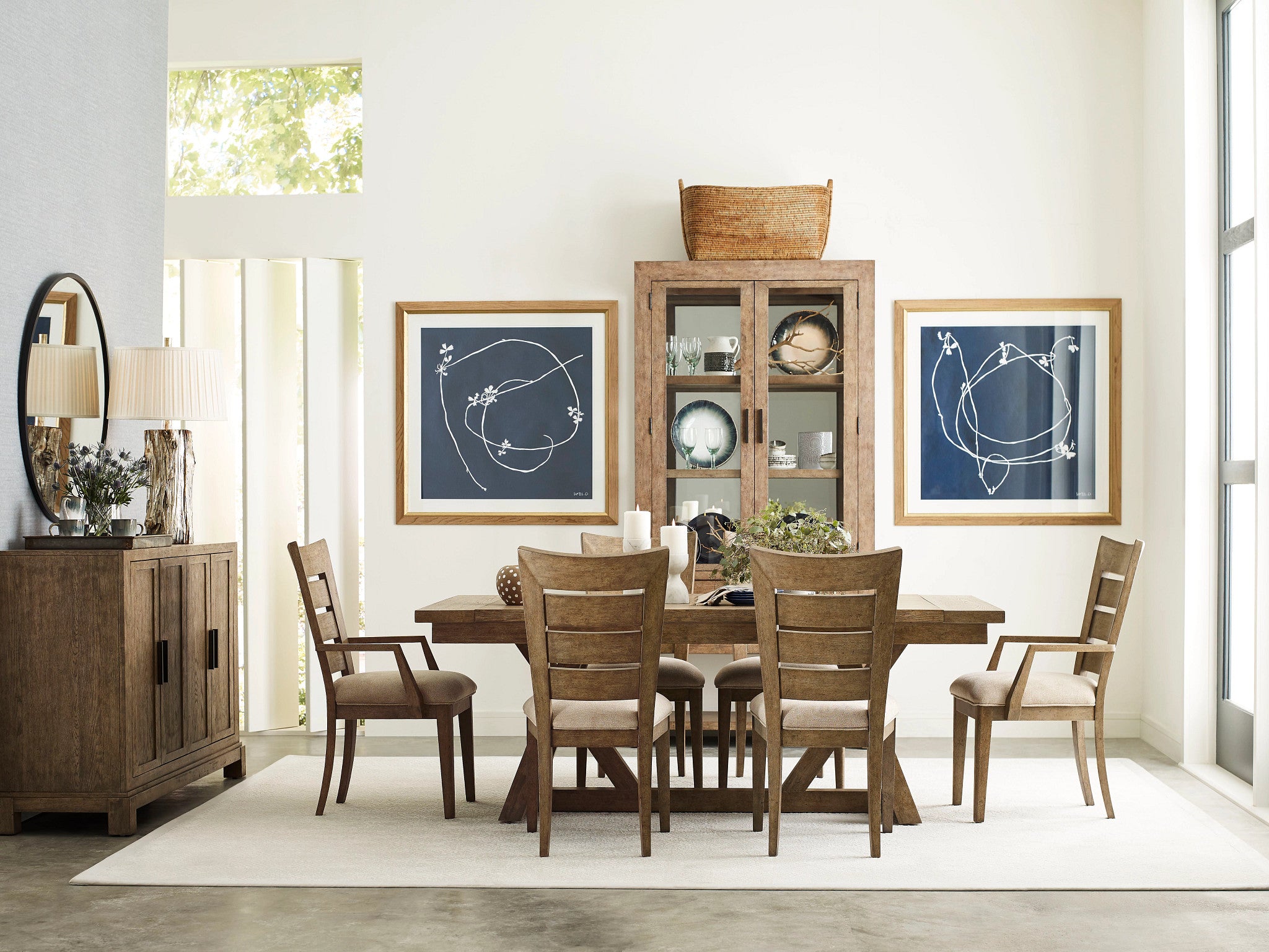 American Drew Skyline Lighthouse Dining Table in Smoke